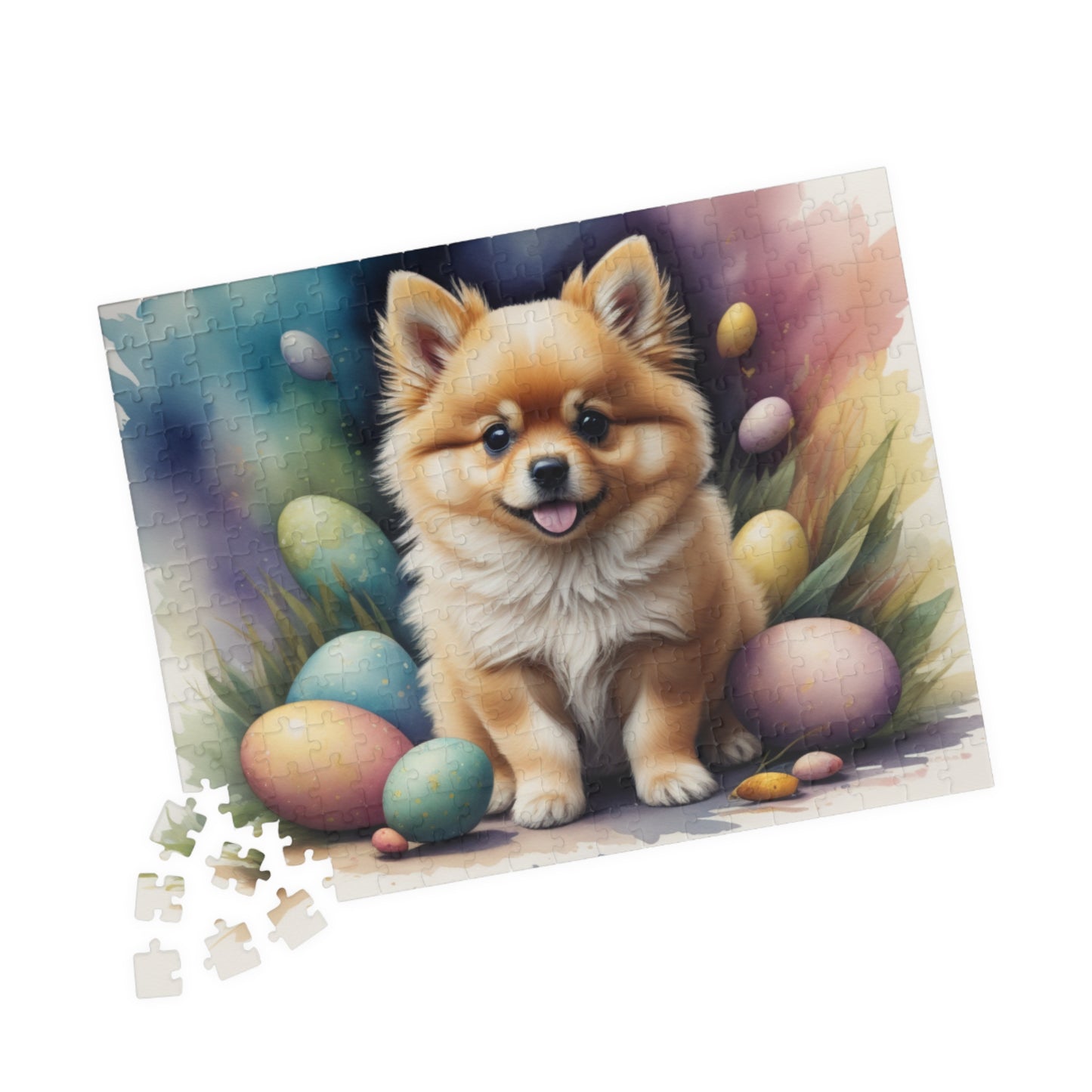 Pomeranian (Orange) Easter Puppy Puzzle - Dog Lovers, Mental Health Benefits, Holiday Fun, Mindfulness, Stress Relief, Festive Gift