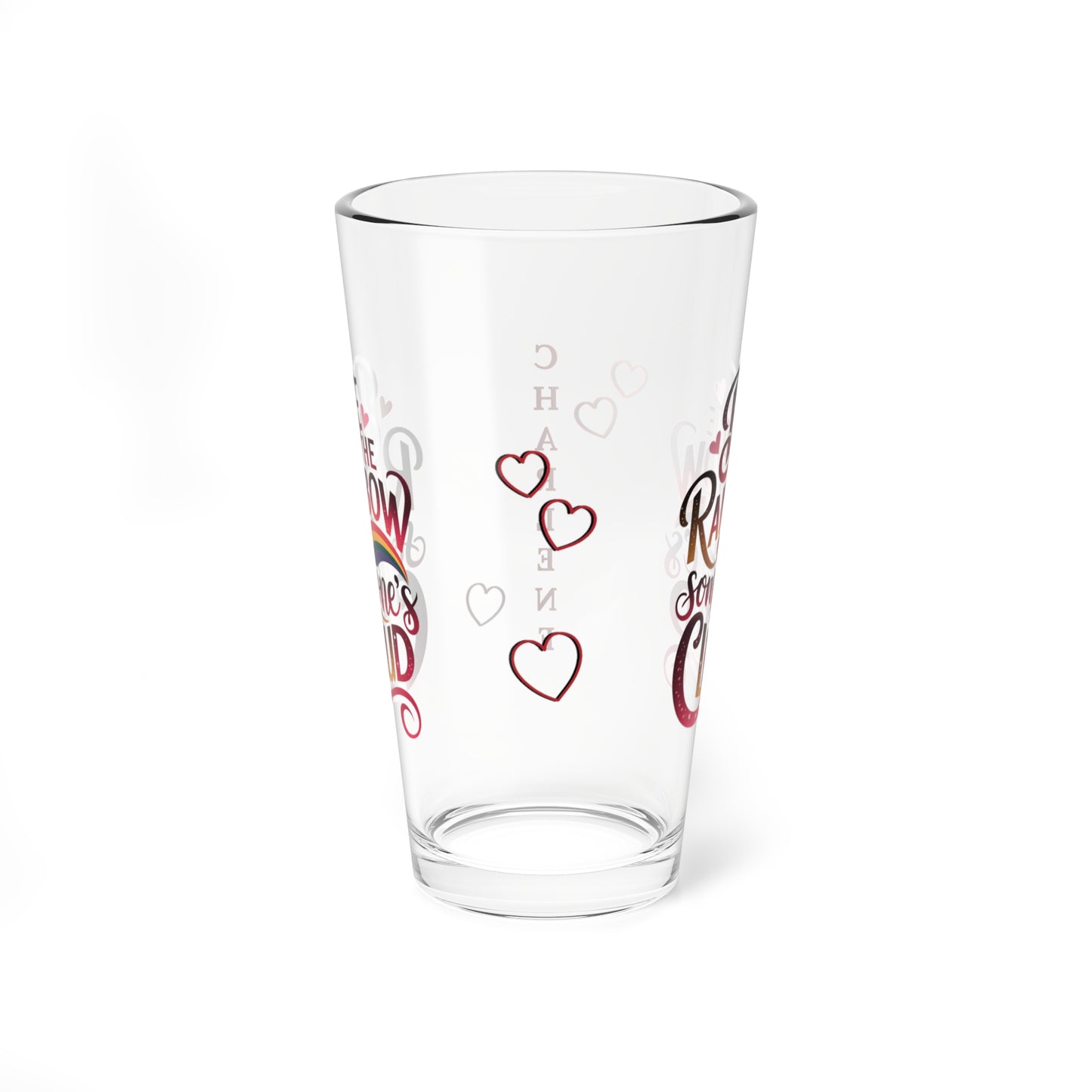 Be The Rainbow In Someone's Cloud: Personalized Valentine's Day Affirmation Pint Glass – Valentine's Day Self-Care Gift, Mindful Positivity Drinkware