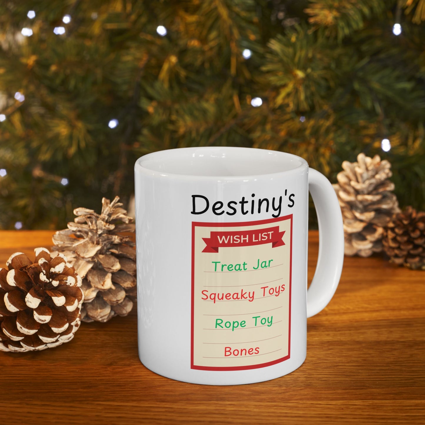Labrador Retriever (Chocolate) Personalized Christmas Dog Anatomy Mug, Funny Holiday Gift for Dog Lovers, Festive Dog Breed Coffee Cup