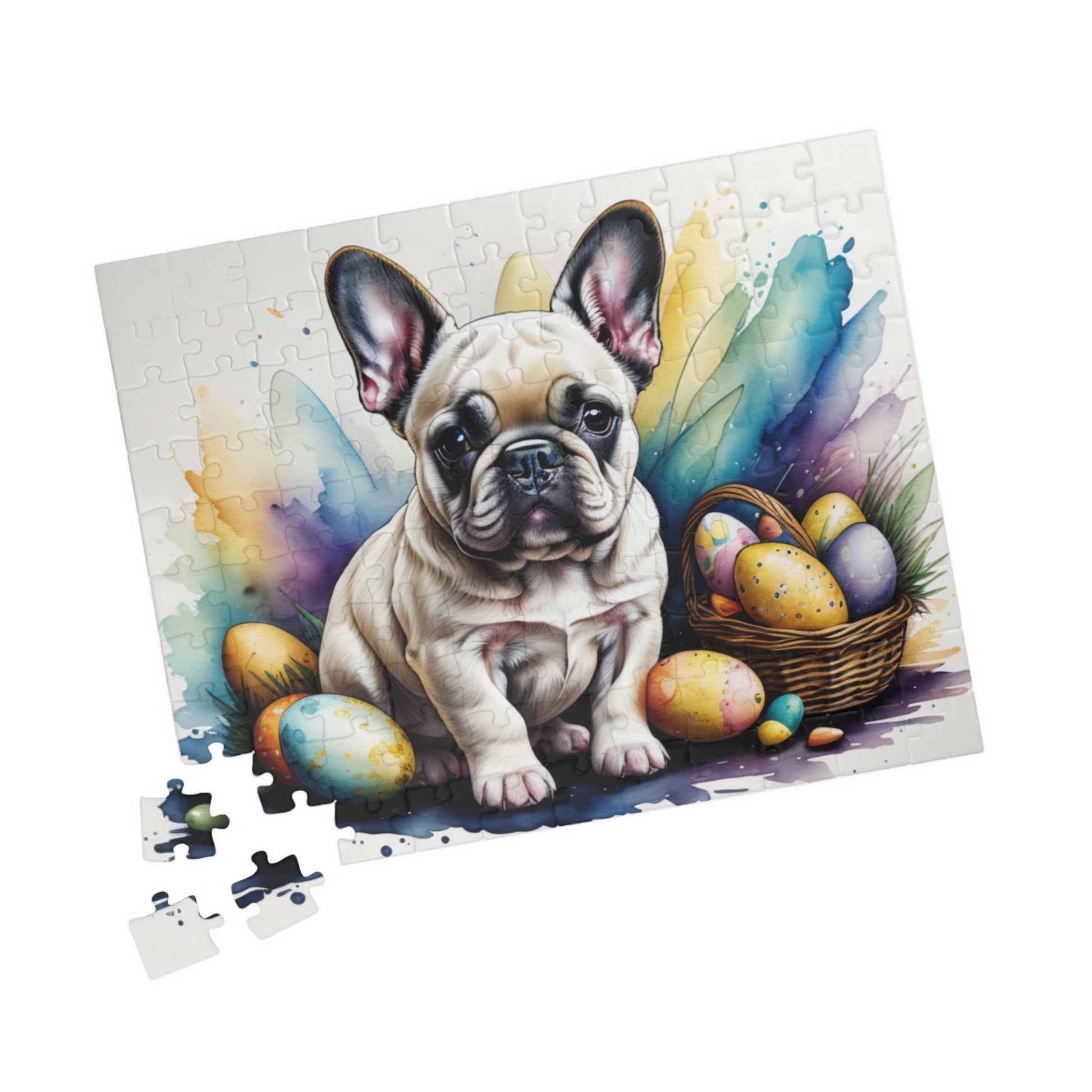 French Bulldog (Cream) Easter Puppy Puzzle - Dog Lovers, Mental Health Benefits, Holiday Fun, Mindfulness, Stress Relief, Festive Gift