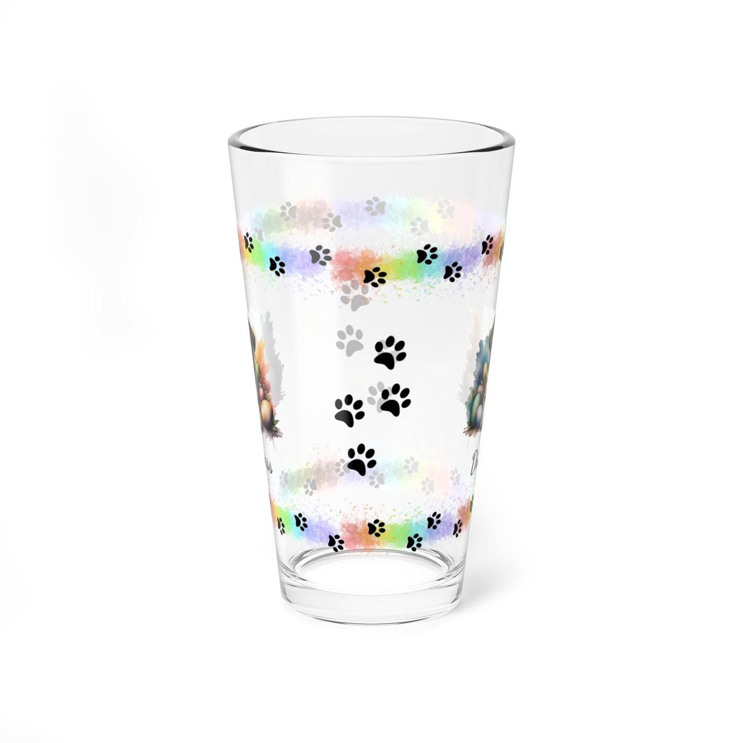 Boxer Personalized Easter Puppy 16oz Pint Glass - Custom Dog Design, Mental Health Gift, Easter Décor, and Festive Celebrations