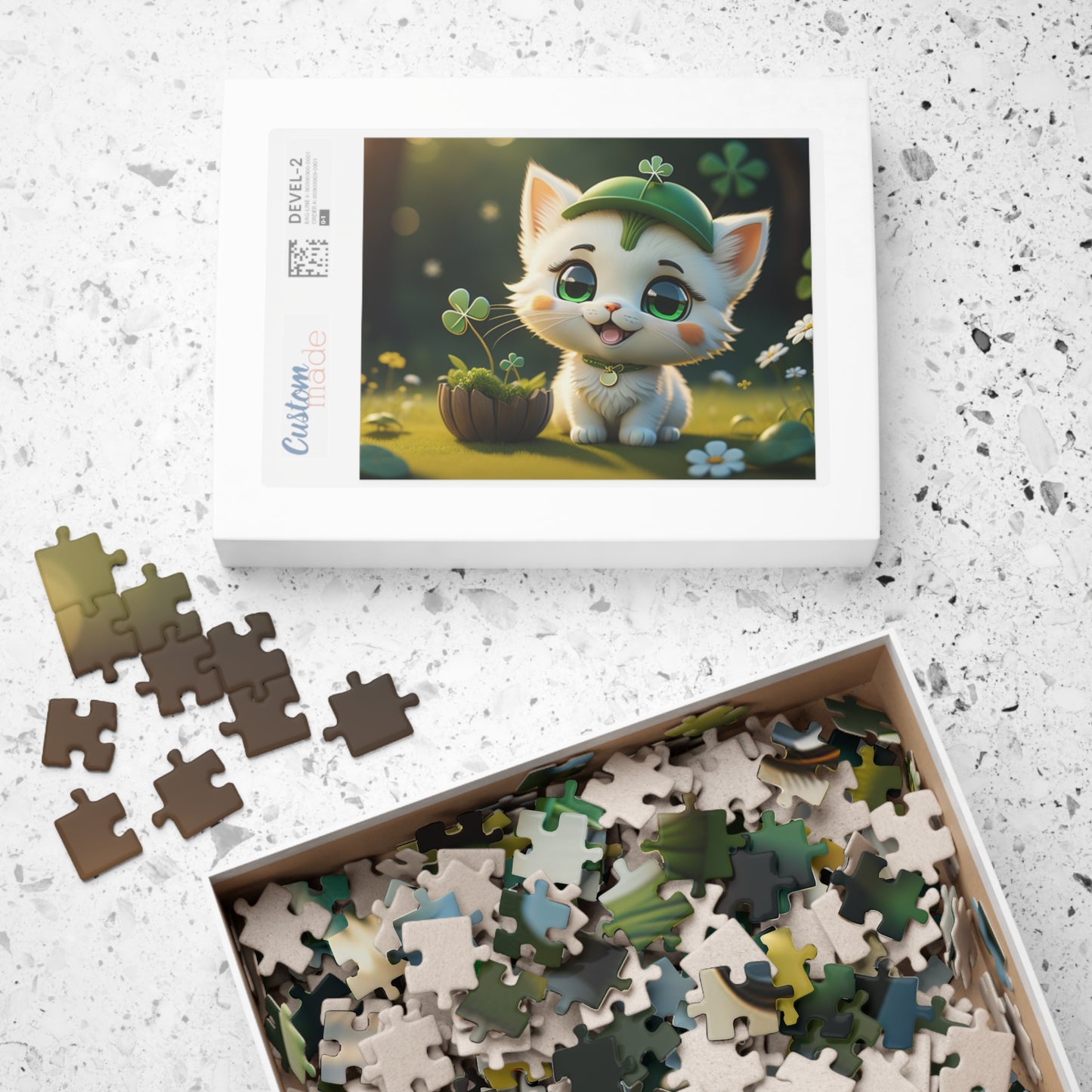 Clover Comfort Cat - St. Patrick's Day Mental Health Puzzle