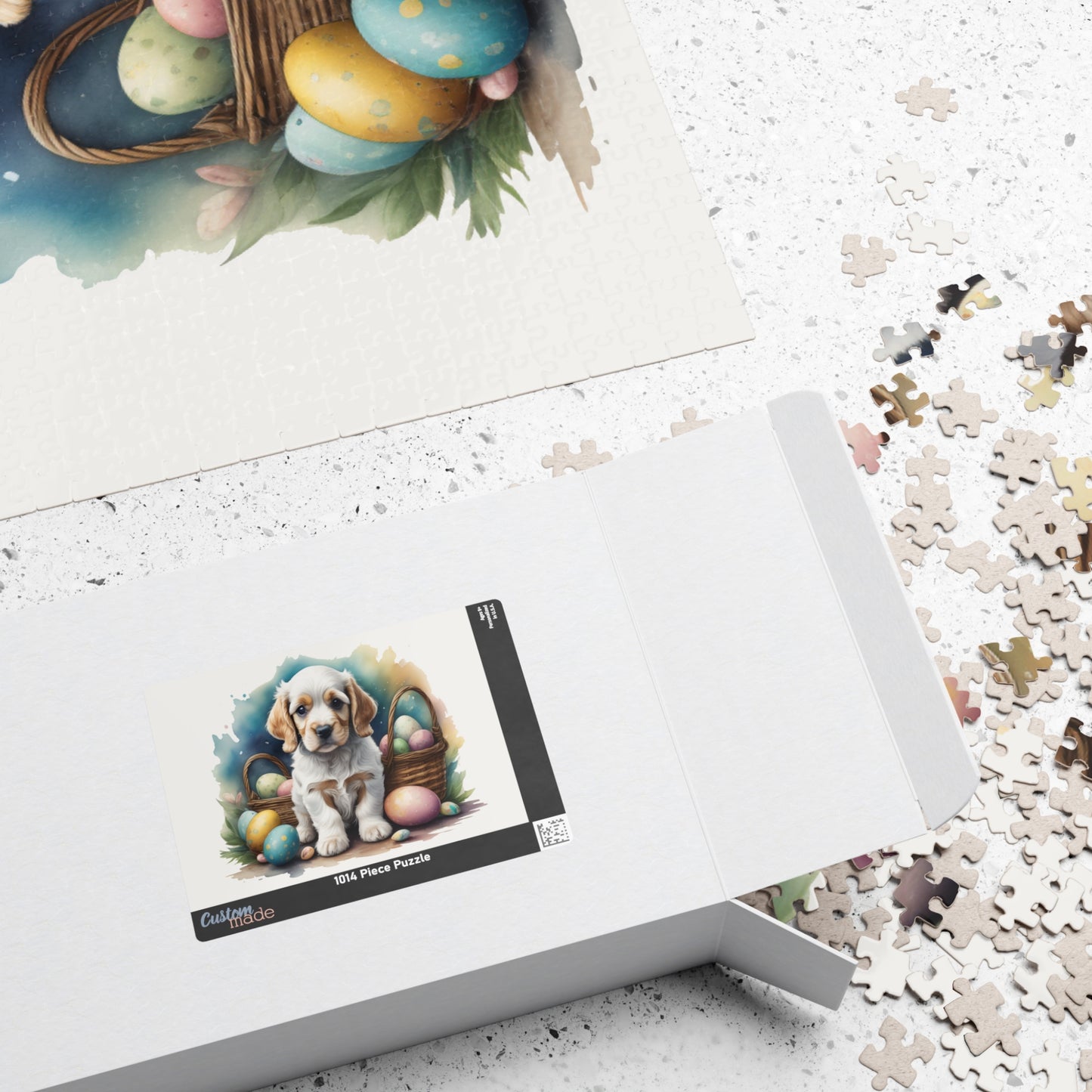 Cocker Spaniel (Orange & White) Easter Puppy Puzzle - Dog Lovers, Mental Health Benefits, Holiday Fun, Mindfulness, Stress Relief, Festive Gift