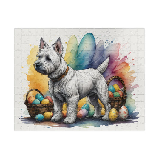 Shop our west highland terrier hoppy paws easter delight mental health puzzle featuring the 252 pcs (Horizontal) style option from MySisterIsASurvivor.