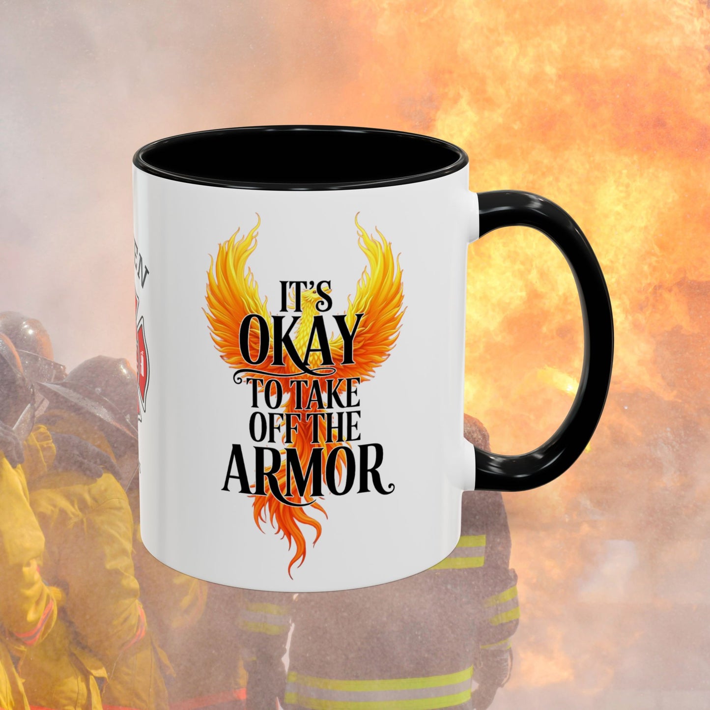 It’s Okay to Take Off the Armor first responder self-care and vulnerability mug
