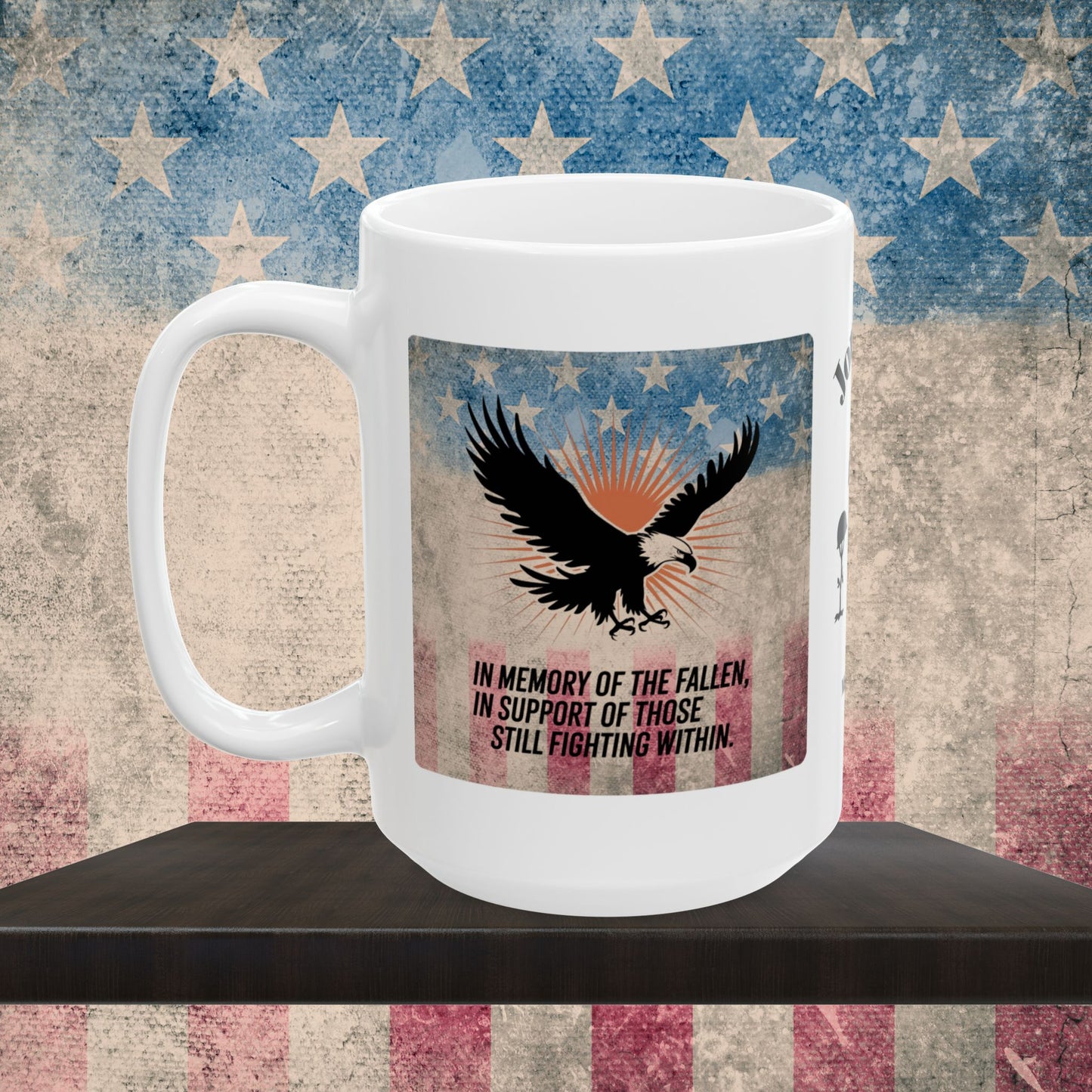 Personalized Memorial Day Mug - "In Memory Of The Fallen" PTSD Support Tribute