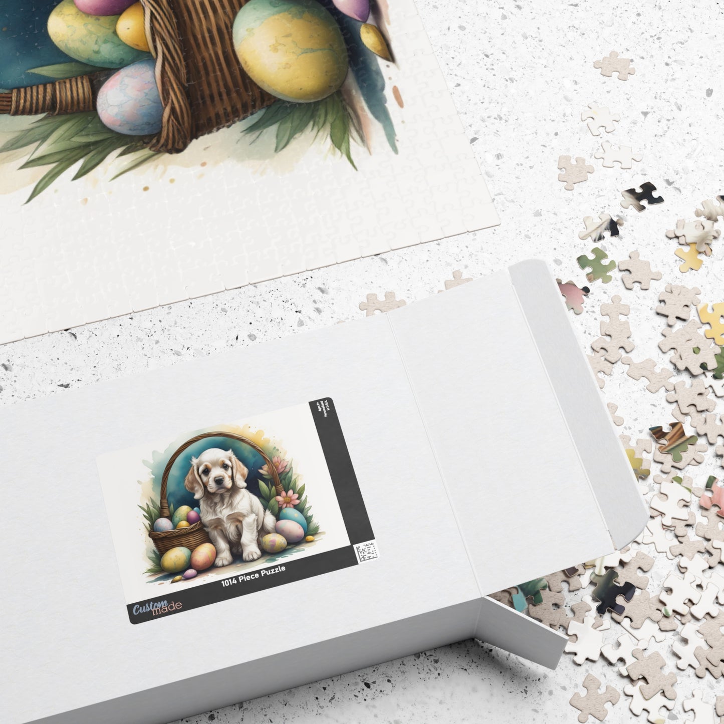 Cocker Spaniel (Light Gold) Easter Puppy Puzzle - Dog Lovers, Mental Health Benefits, Holiday Fun, Mindfulness, Stress Relief, Festive Gift