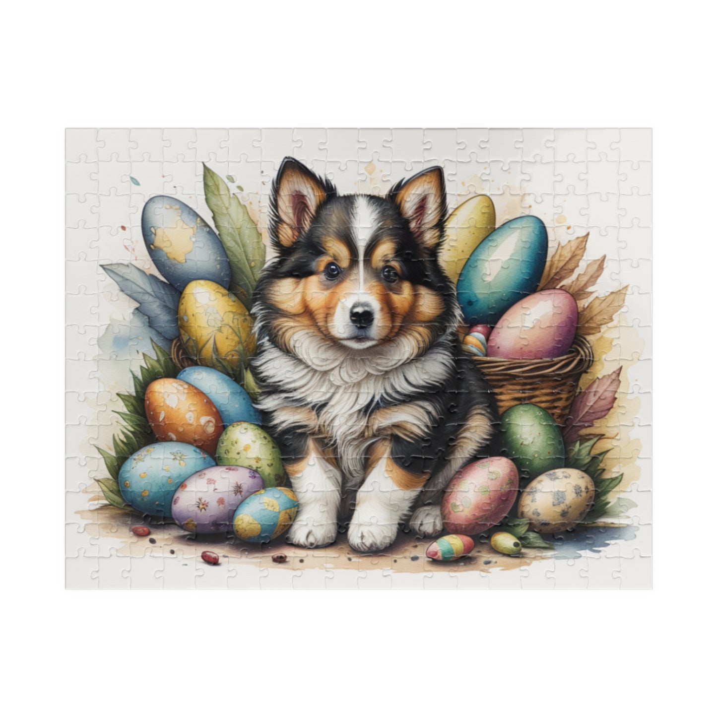 Shetland Sheepdog Easter Puppy Puzzle - Dog Lovers, Mental Health Benefits, Holiday Fun, Mindfulness, Stress Relief, Festive Gift