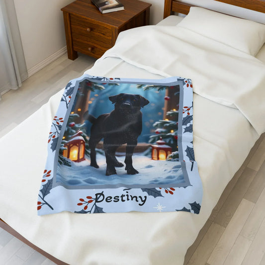 Shop our labrador retriever black winter dog lovers lodge blanket featuring the 50" × 60" style option from MySisterIsASurvivor.