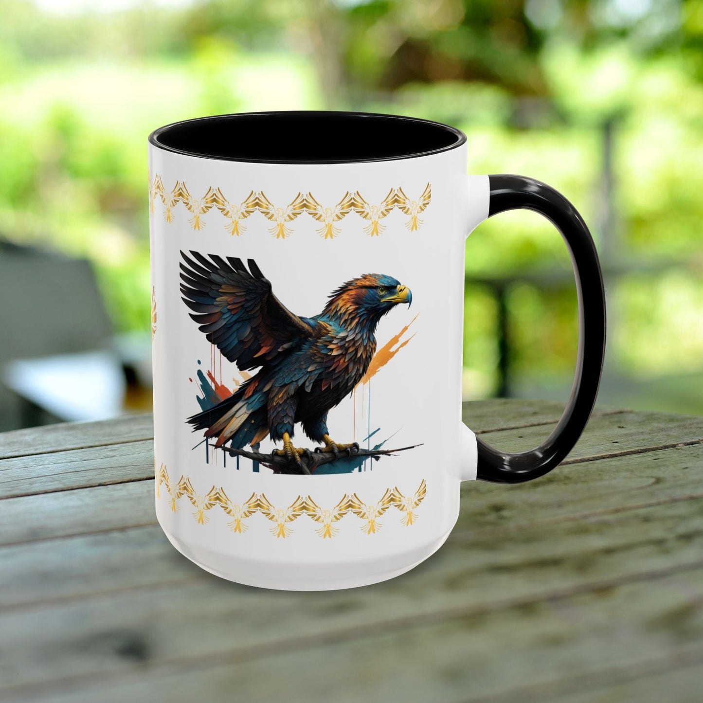 Soaring Eagle Triumph Mug featuring strength, empowerment, and mental health support for resilience.