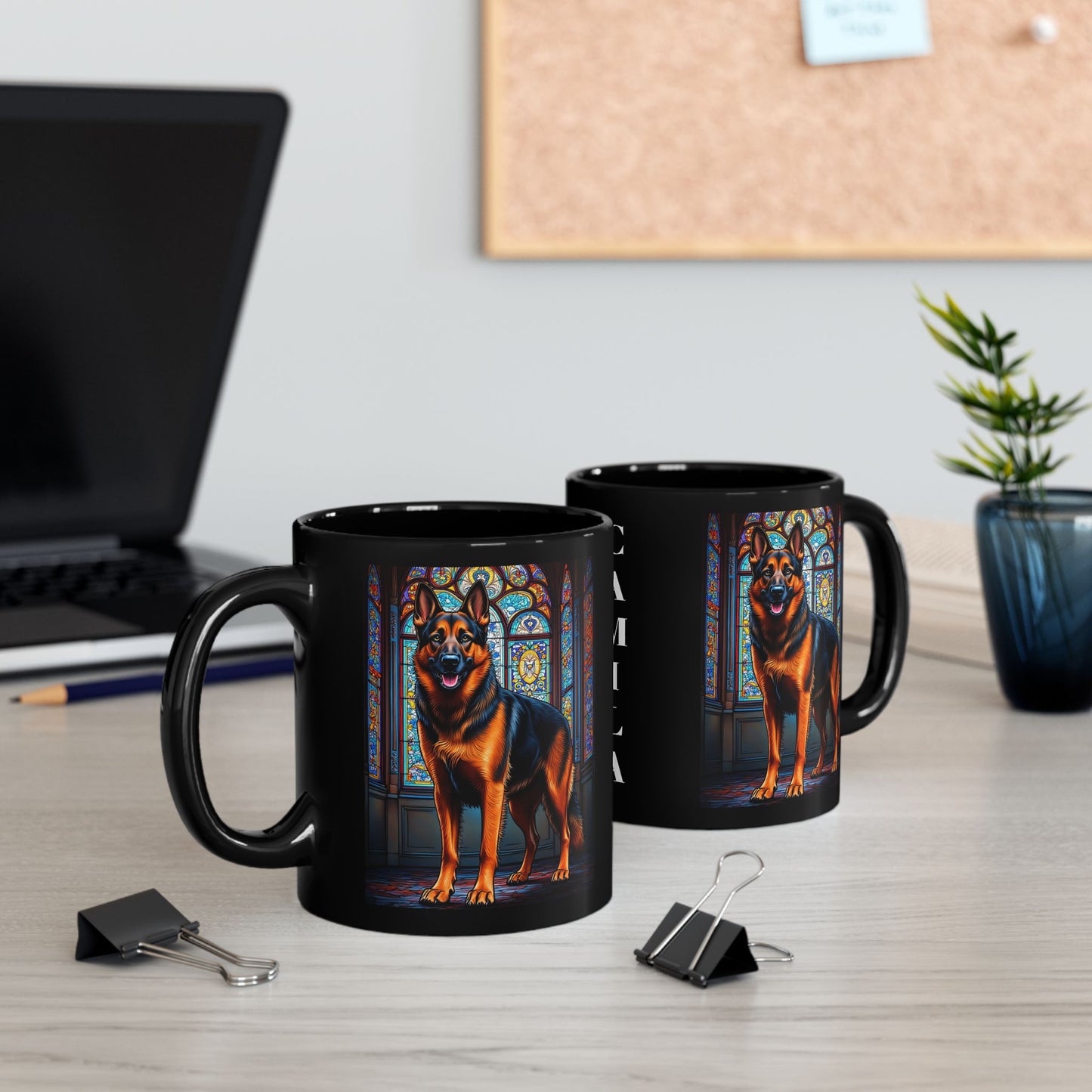 German Shepherd (Red & Black) Personalized Mug, Pet Lover Mug, Dog Coffee Mug, Custom Name Mug, Dog Lover Gift, Dog-Themed Mug, GS Mug
