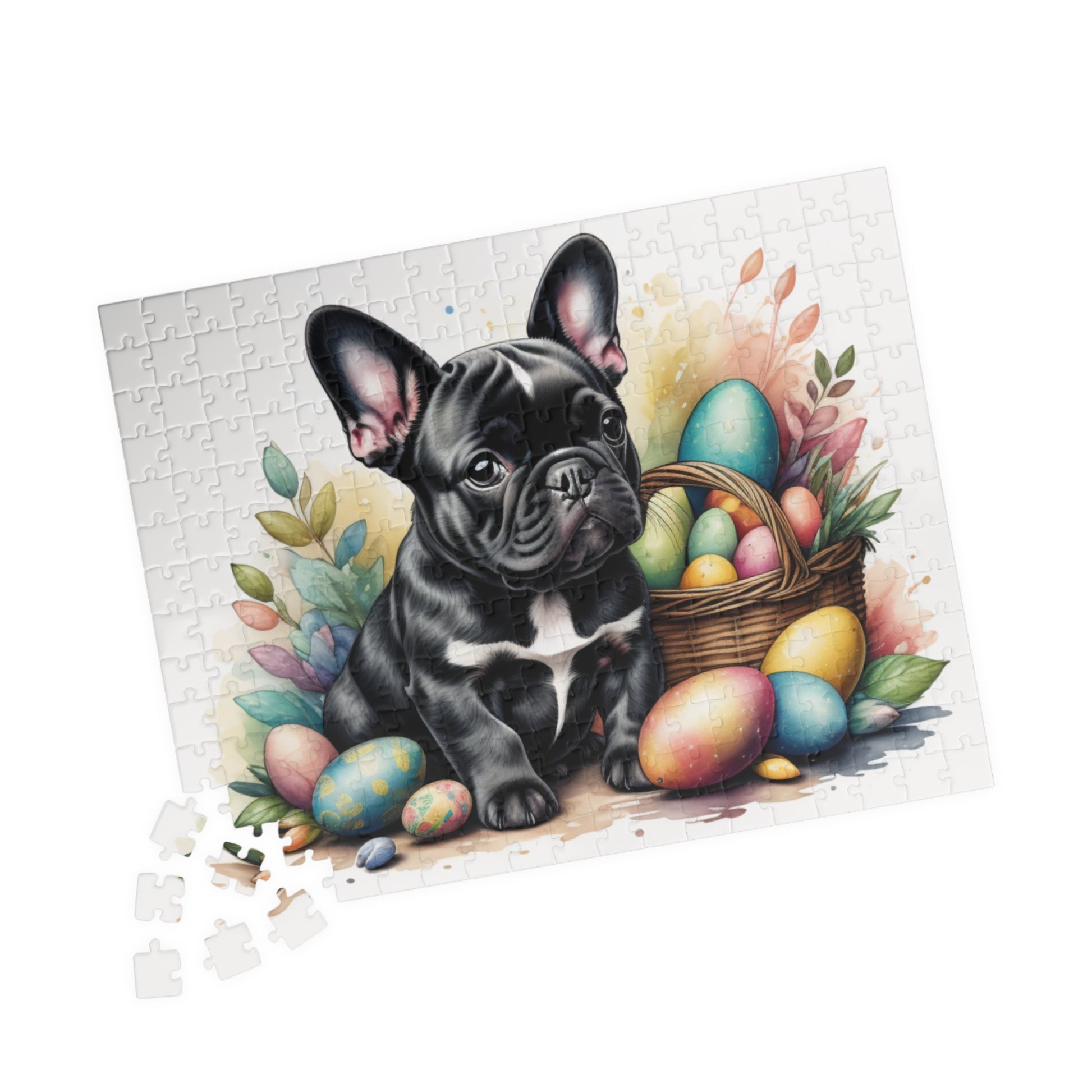 French Bulldog (Black) Easter Puppy Puzzle - Dog Lovers, Mental Health Benefits, Holiday Fun, Mindfulness, Stress Relief, Festive Gift