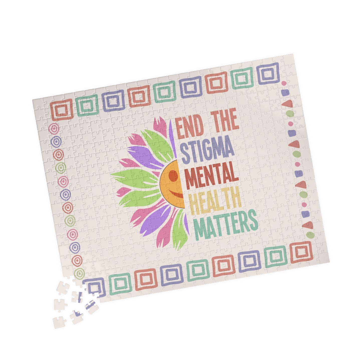 End The Stigma Mental Health Matters - Mental Health Quote Puzzle