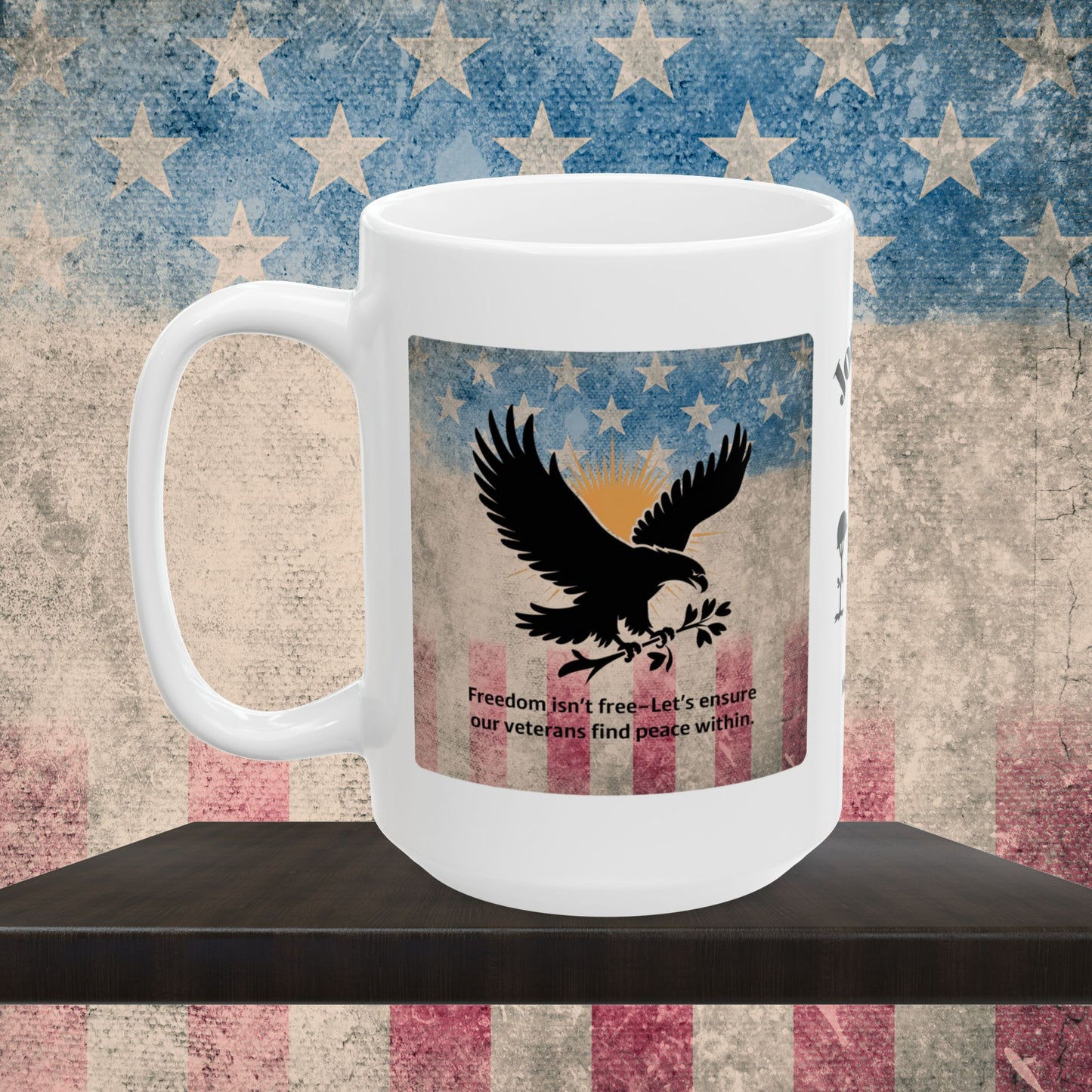 Personalized Memorial Day Mug - "Freedom Isn't Free" PTSD Support Tribute