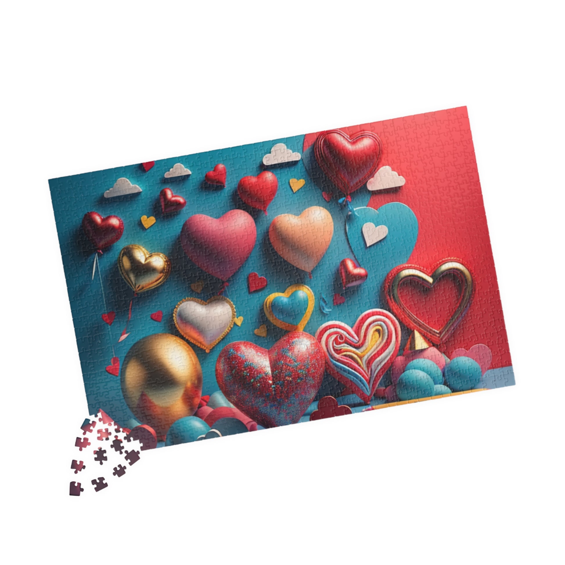 Cheerful Heart Collage: Valentine's Day Puzzle for Self-Care, Emotional Growth, and Personal Empowerment