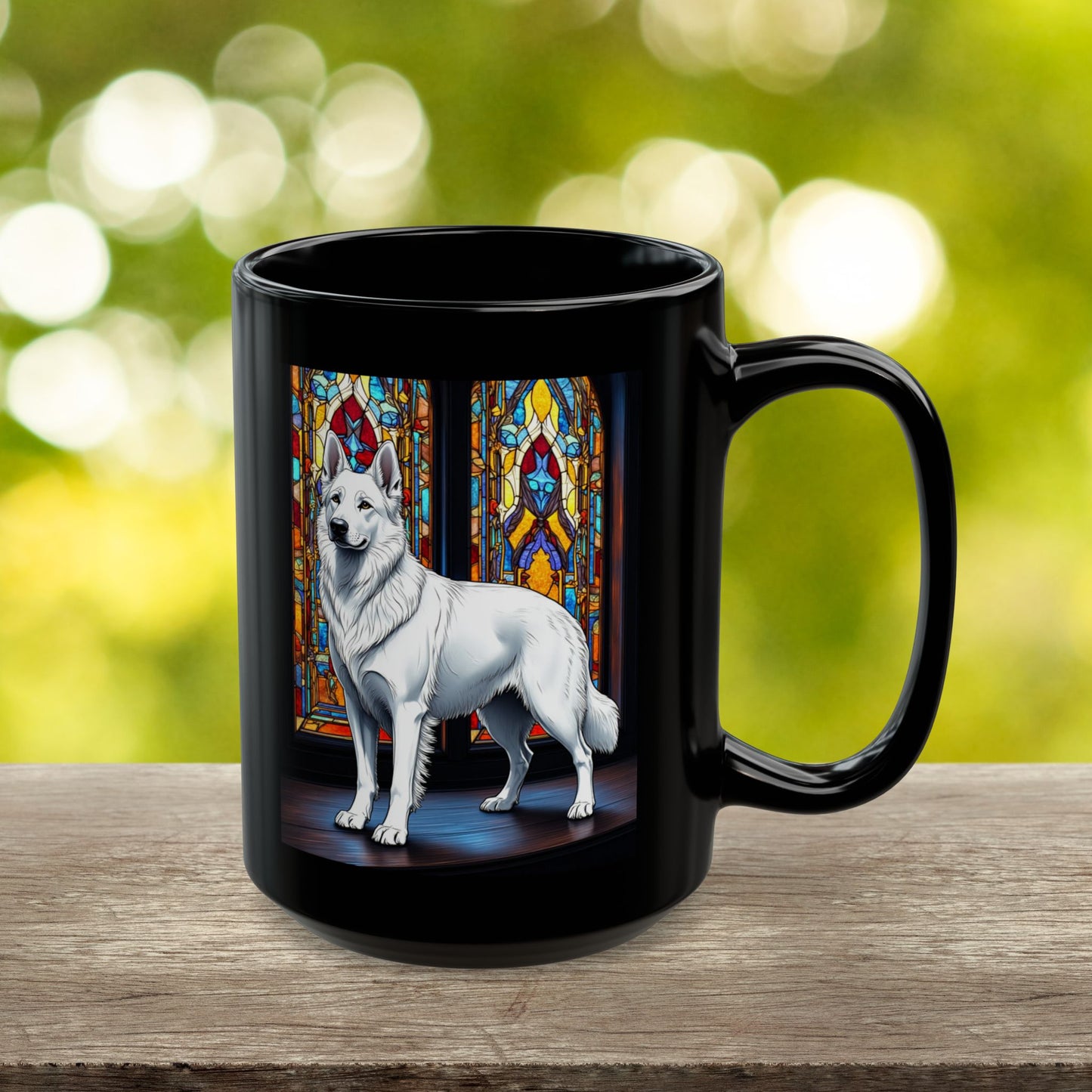 German Shepherd White personalized dog mug, custom coffee cup gift for pet parents