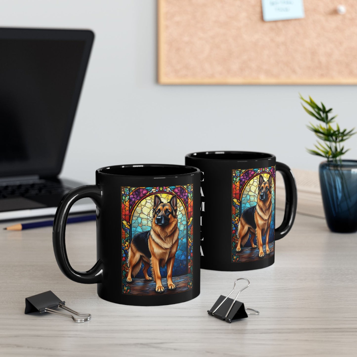 German Shepherd (Black & Tan) Personalized Mug, Pet Lover Mug, Dog Coffee Mug, Custom Name Mug, Dog Lover Gift, Dog-Themed Mug, GS Mug