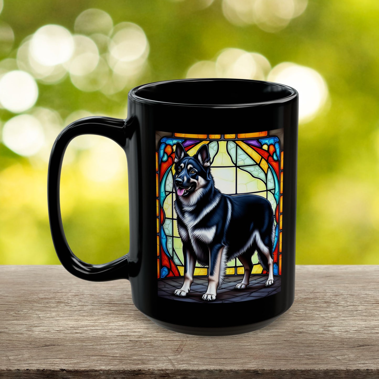 German Shepherd (Black & Silver Blanket) Personalized Mug, Pet Lover Mug, Dog Coffee Mug, Custom Name Mug, Dog Lover Gift, Dog-Themed Mug
