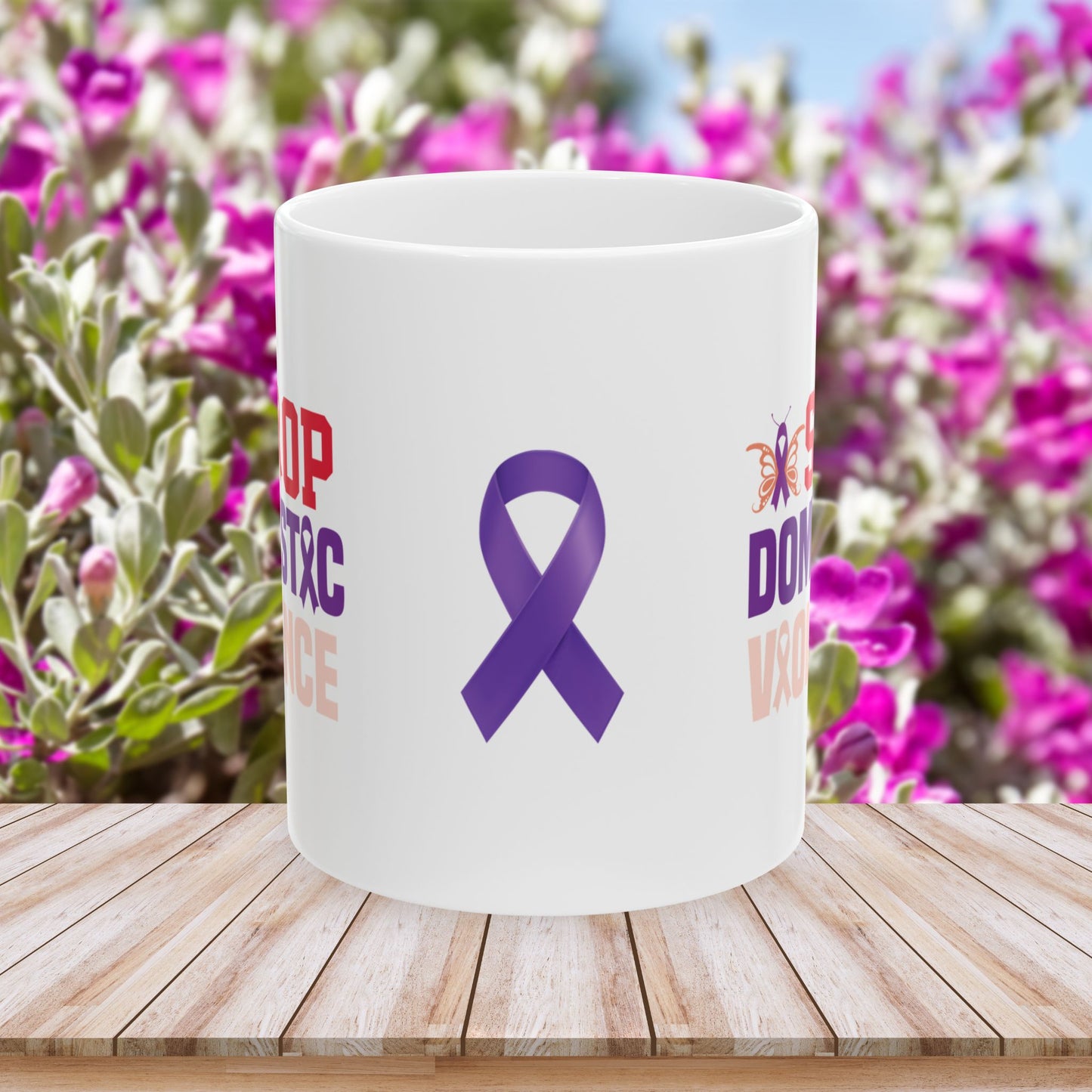 Stop Domestic Violence Ceramic Mug - Empowerment & Awareness