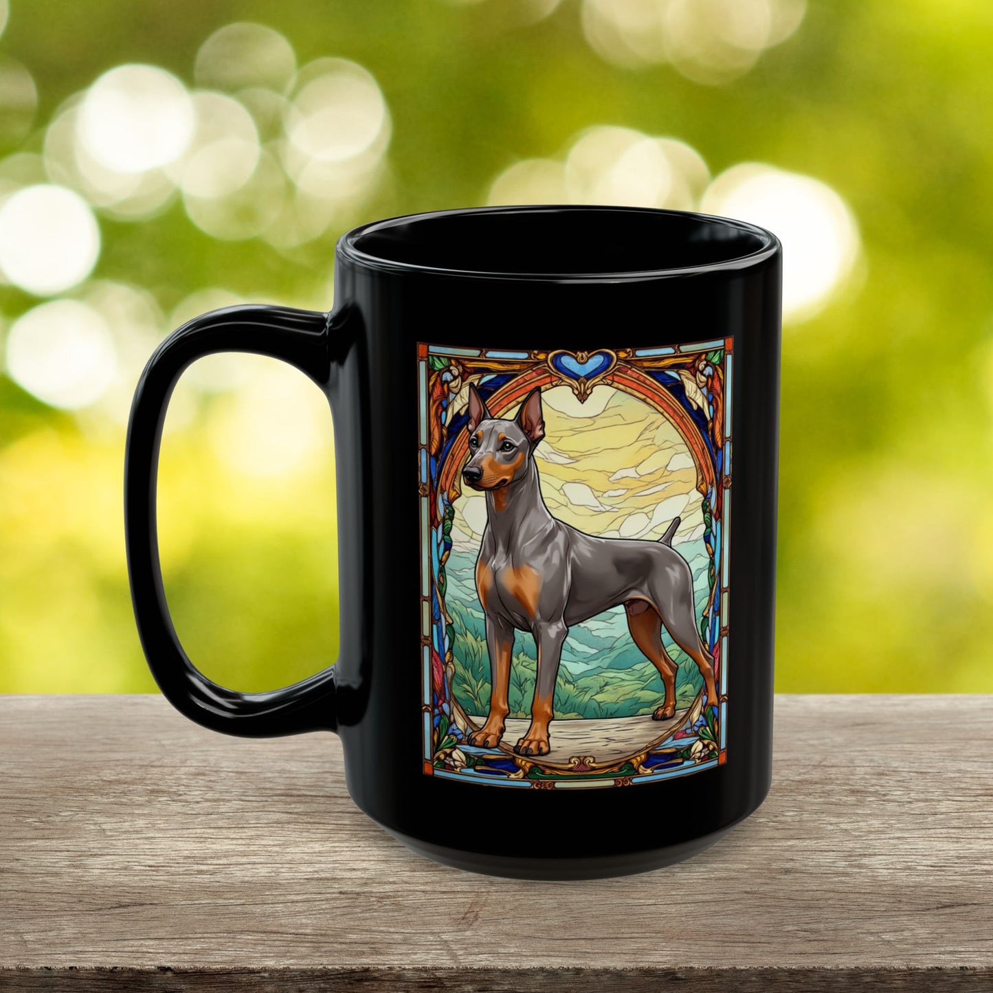 Fawn Isabella rust Doberman personalized mug gift
