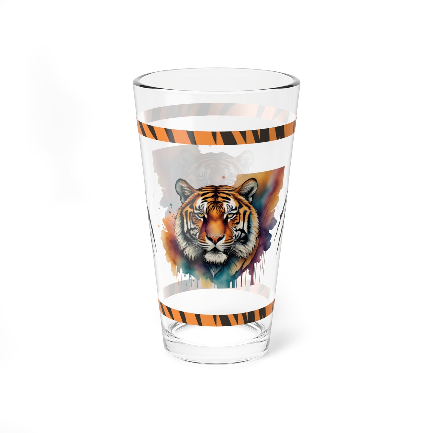 Stalking Serenity 16oz Tiger Pint Glass - Inspiring Strength, Courage, and Empowerment
