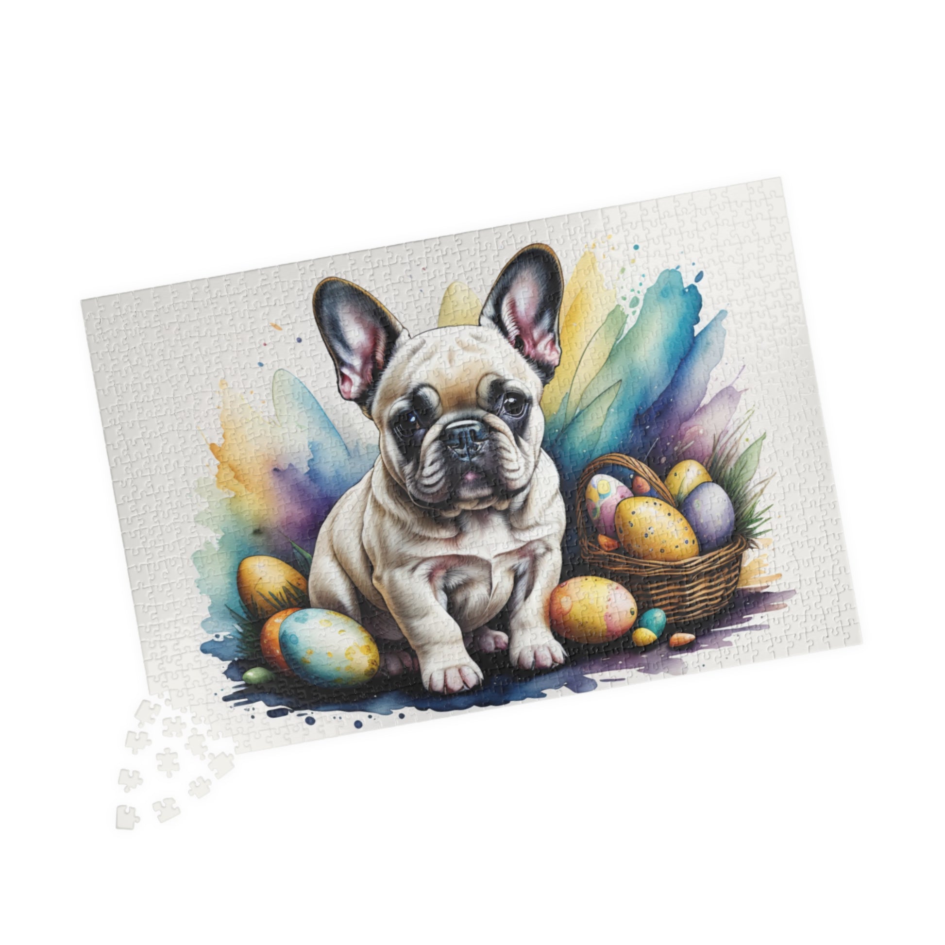 French Bulldog (Cream) Easter Puppy Puzzle - Dog Lovers, Mental Health Benefits, Holiday Fun, Mindfulness, Stress Relief, Festive Gift