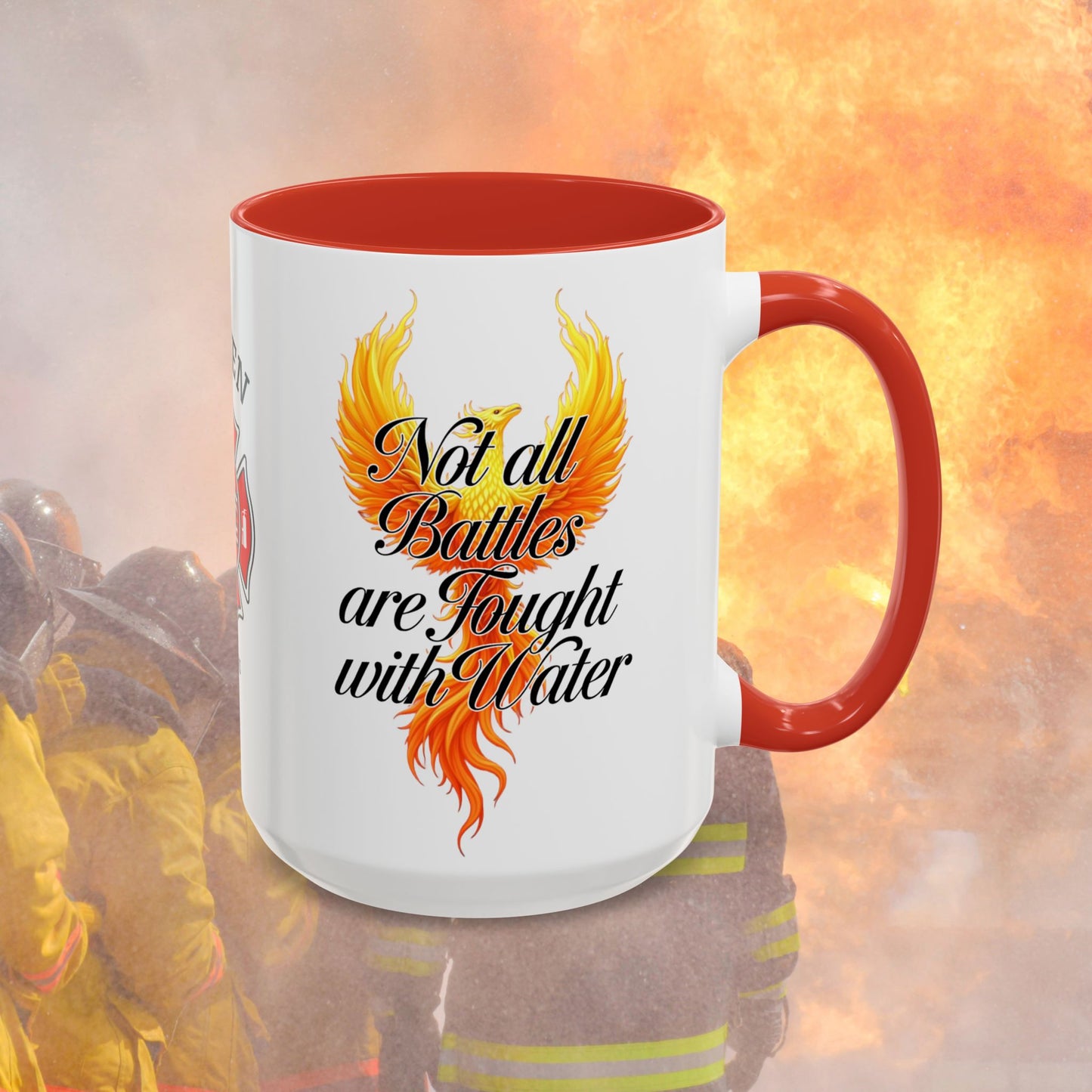 Firefighter Support Custom Mug - Not All Battles Are Fought with Water | Firefighter PTSD & Awareness Mug