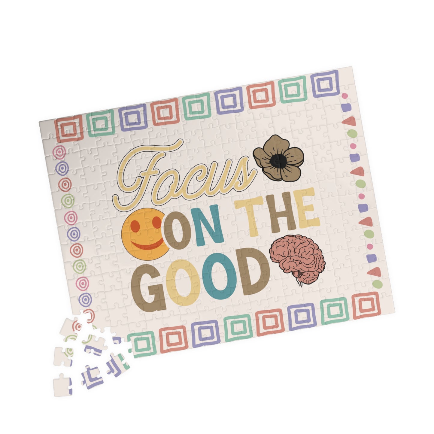 Focus On The Good - Mental Health Quote Puzzle