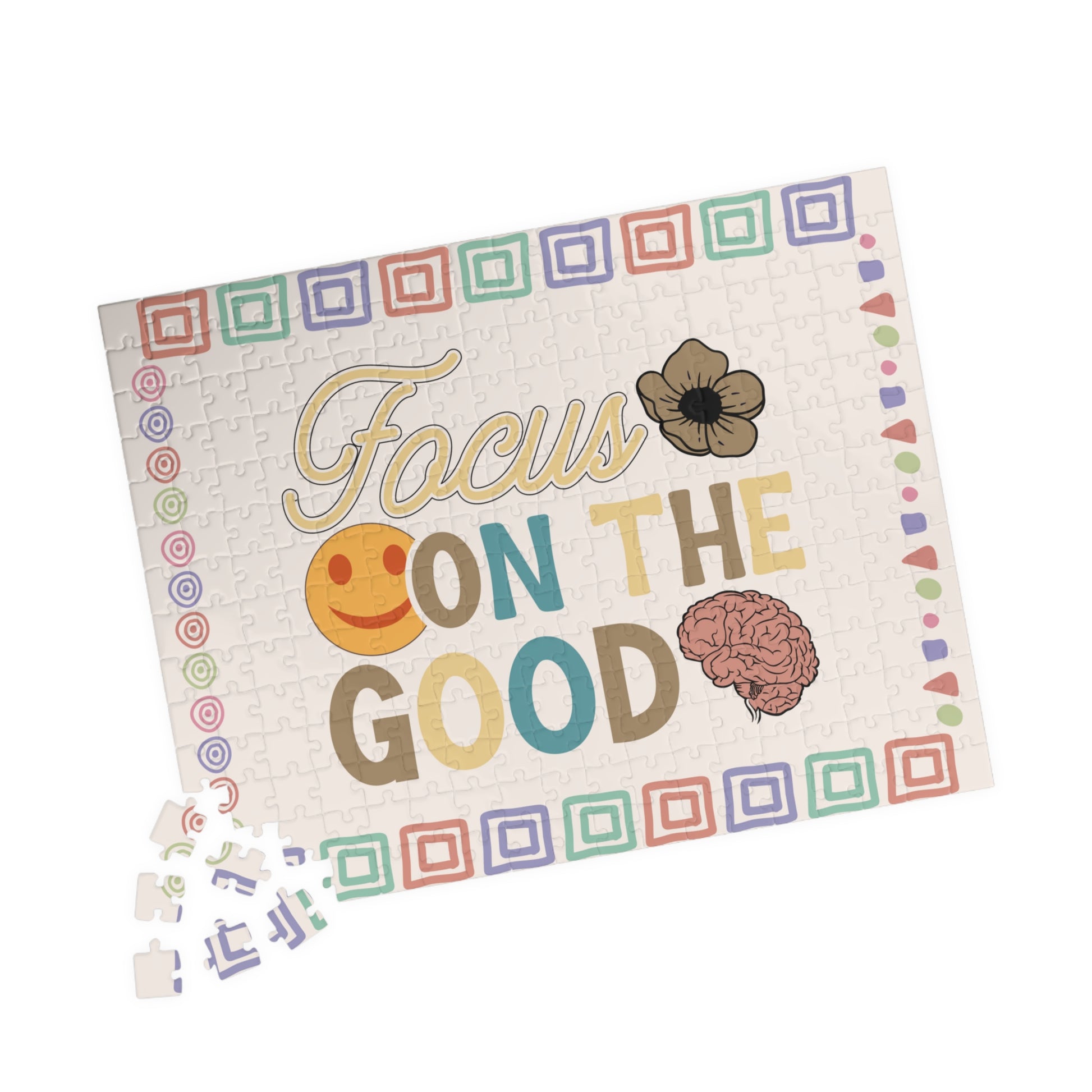 Focus On The Good - Mental Health Quote Puzzle