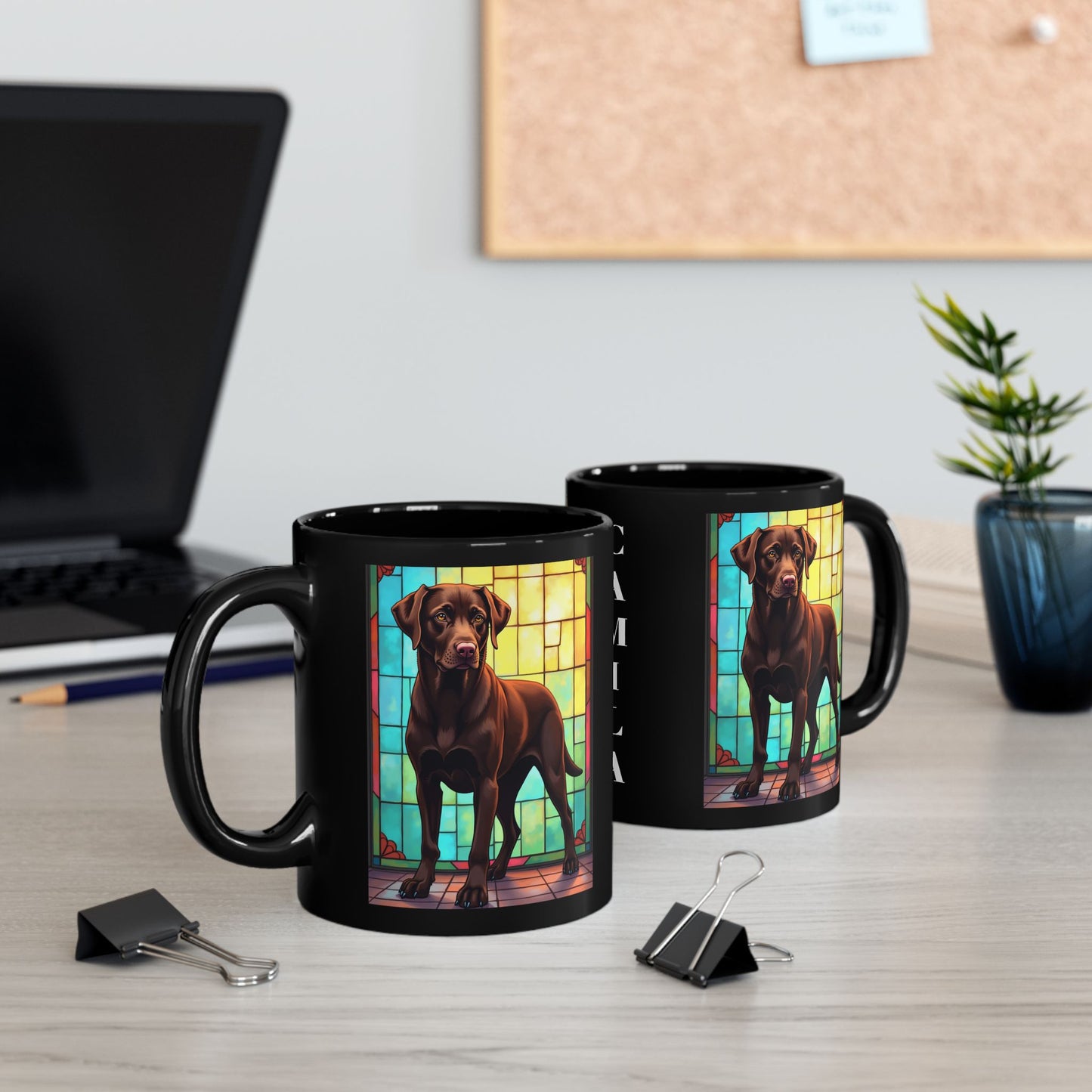 Labrador Retriever Chocolate personalized mug, custom coffee cup gift for Lab parents