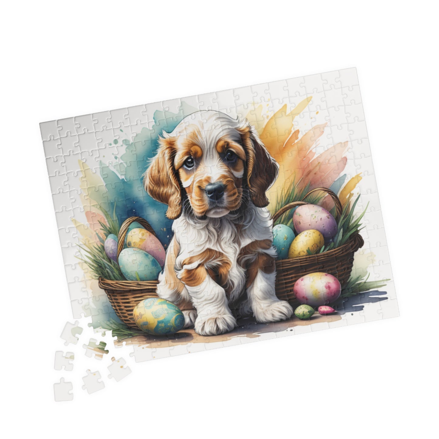 Cocker Spaniel (Orange Roan) Easter Puppy Puzzle - Dog Lovers, Mental Health Benefits, Holiday Fun, Mindfulness, Stress Relief, Festive Gift