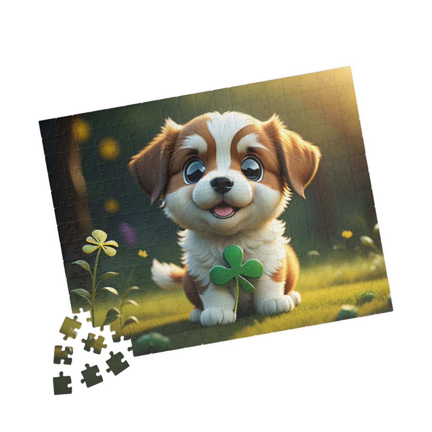 Clover Cuddles Canine - St. Patrick's Day Mental Health Puzzle