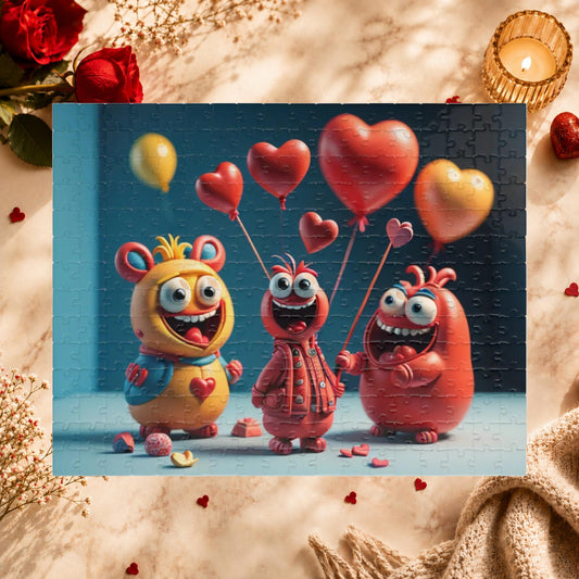 Shop our happy hearts hijinks valentines day puzzle featuring the 252 pcs (Horizontal) style option from MySisterIsASurvivor.