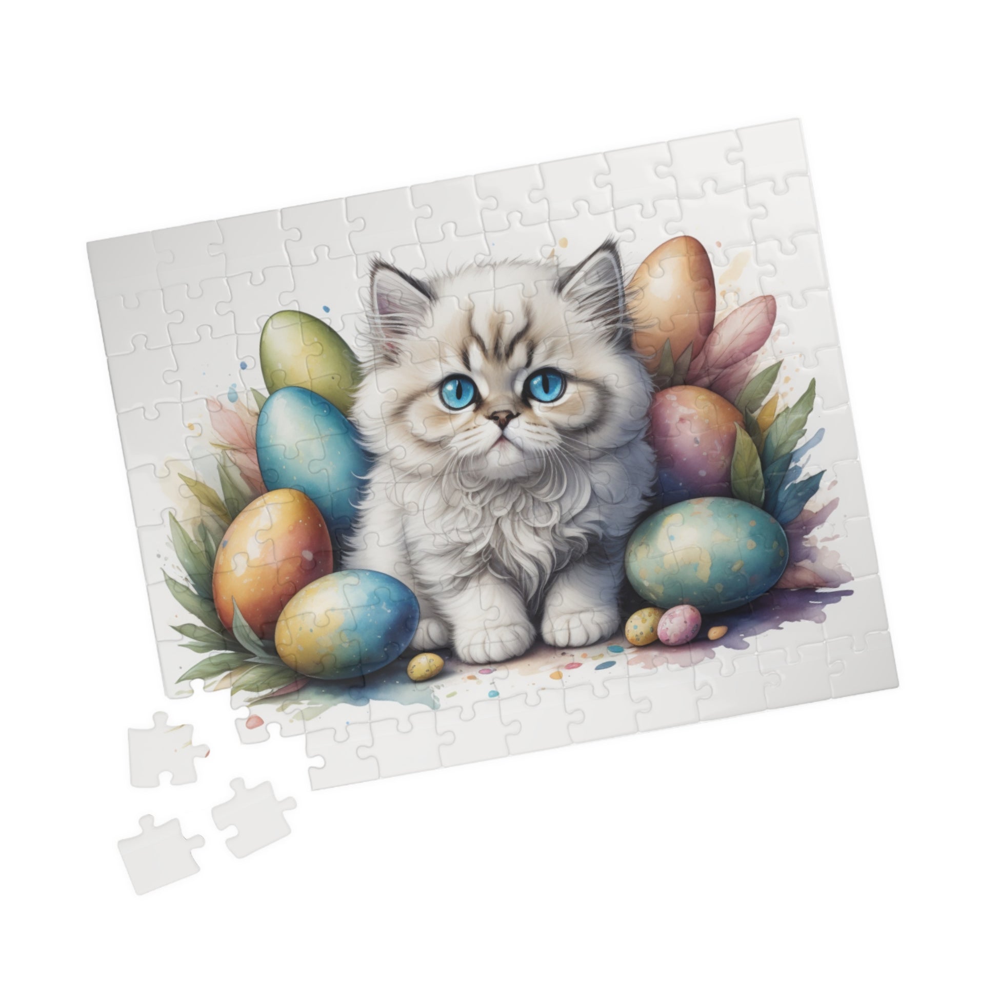 Persian Easter Kitten Puzzle - Cat Lovers, Mental Health Benefits, Holiday Fun, Mindfulness, Stress Relief, Festive Gift