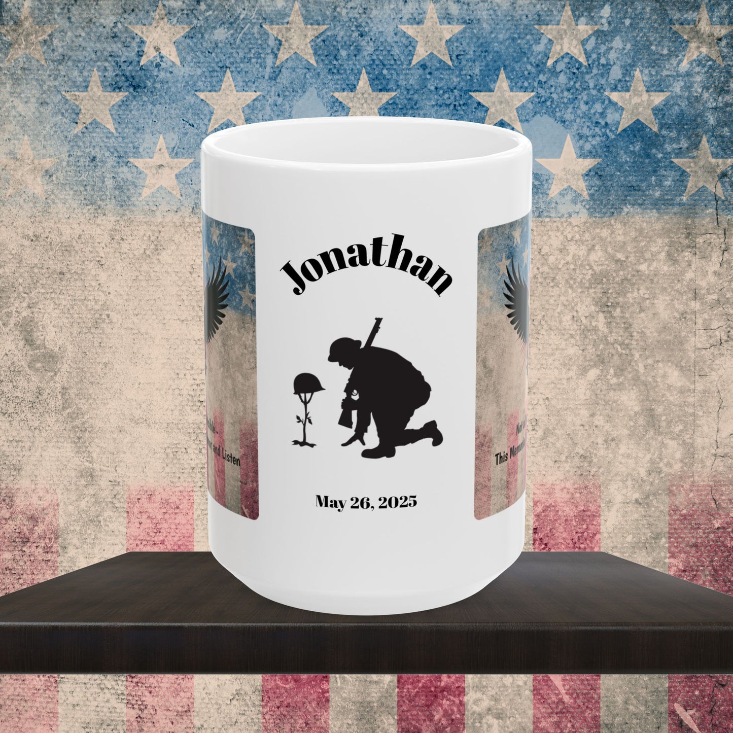 Personalized Memorial Day Mug - "Not All Wounds Are Visible" PTSD Support Tribute