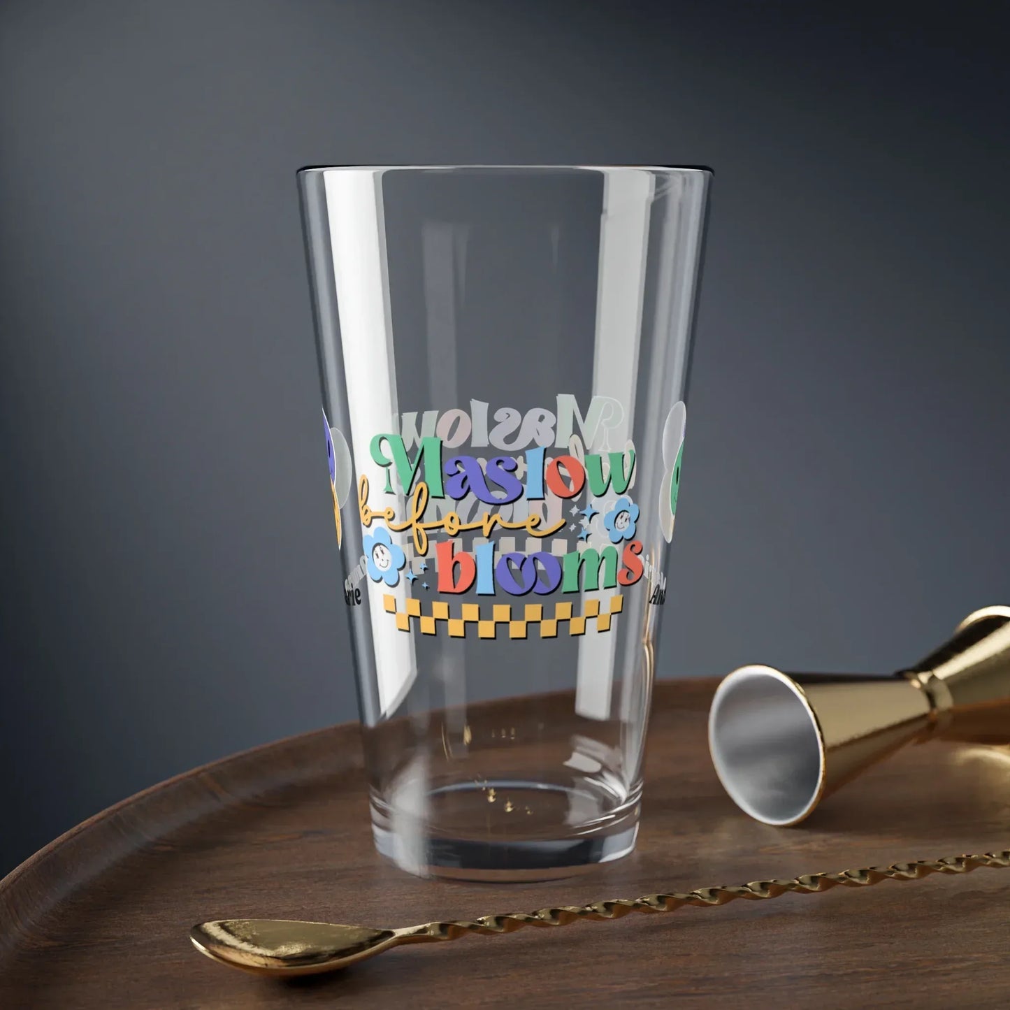 Shop our premium maslow before blooms retro pint glass 16oz 1 from MySisterIsASurvivor.