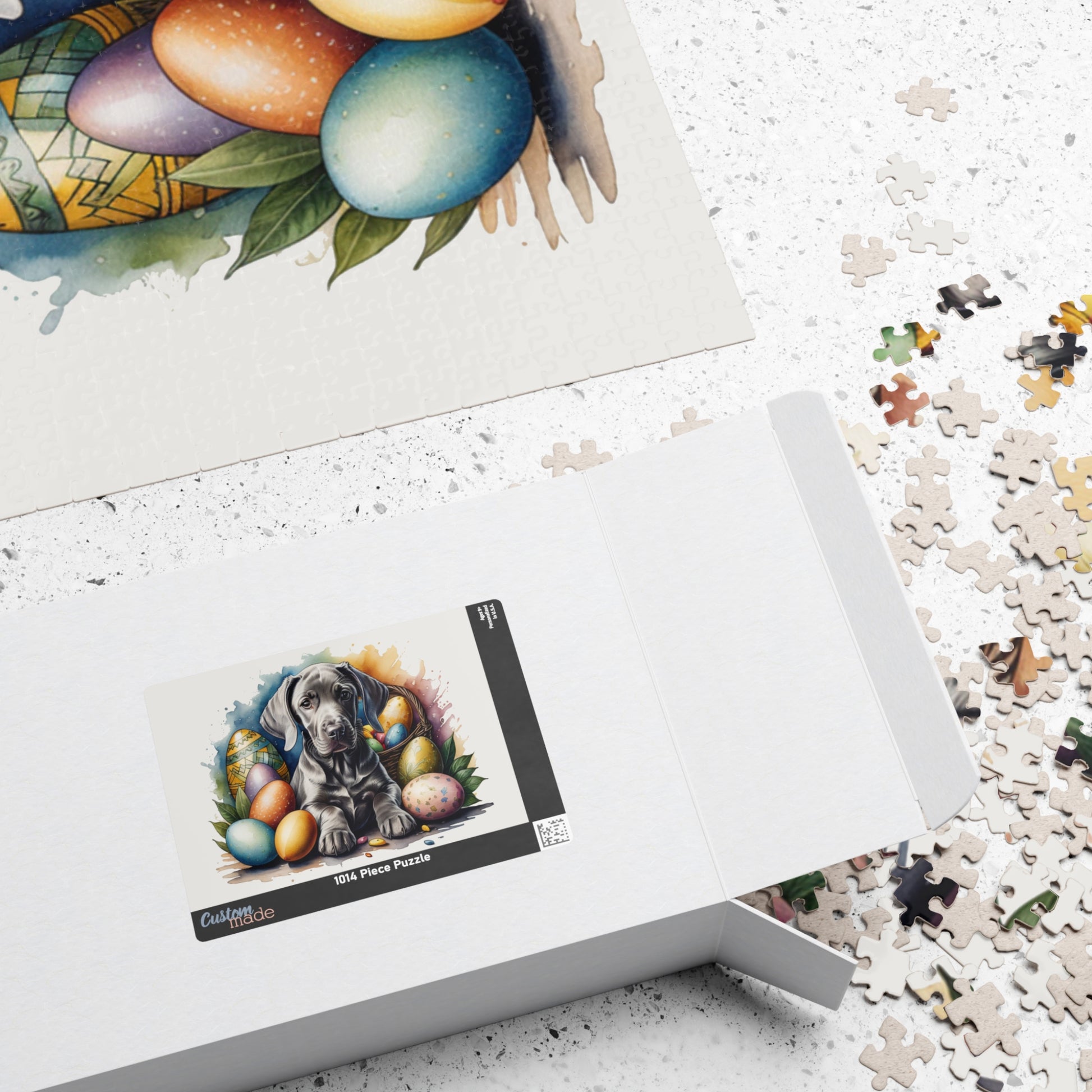 Weimaraner (Mouse Gray) Easter Puppy Puzzle - Dog Lovers, Mental Health Benefits, Holiday Fun, Mindfulness, Stress Relief, Festive Gift