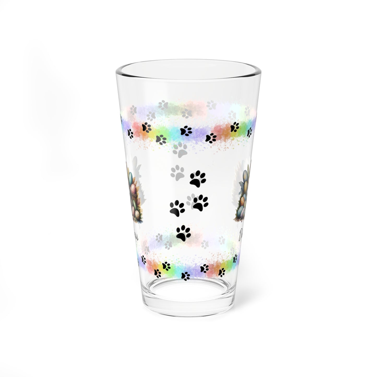 Shetland Sheepdog Personalized Easter Puppy 16oz Pint Glass - Custom Dog Design, Mental Health Gift, Easter Décor, and Festive Celebrations