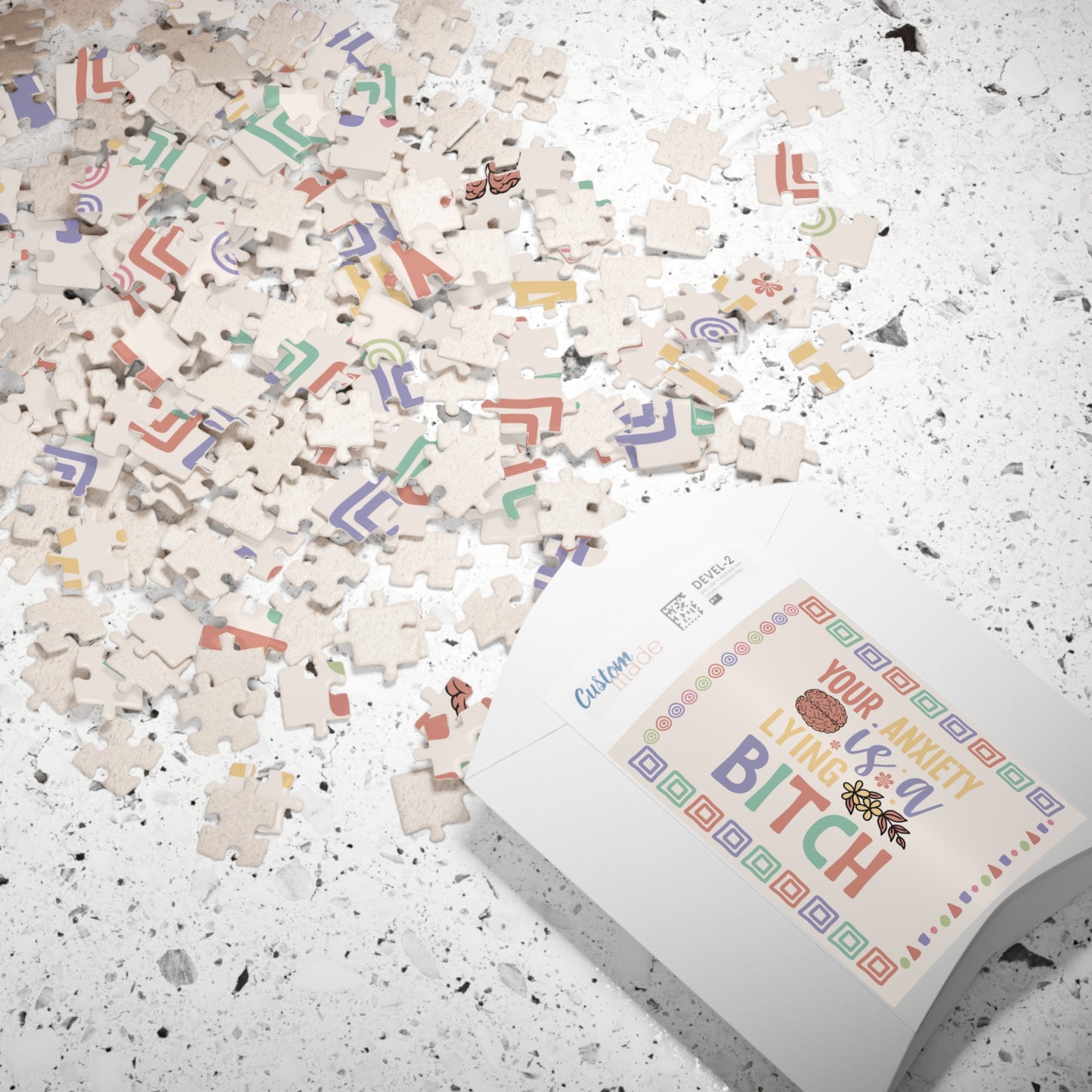 Your Anxiety Is A Lying Bitch - Mental Health Quote Puzzle