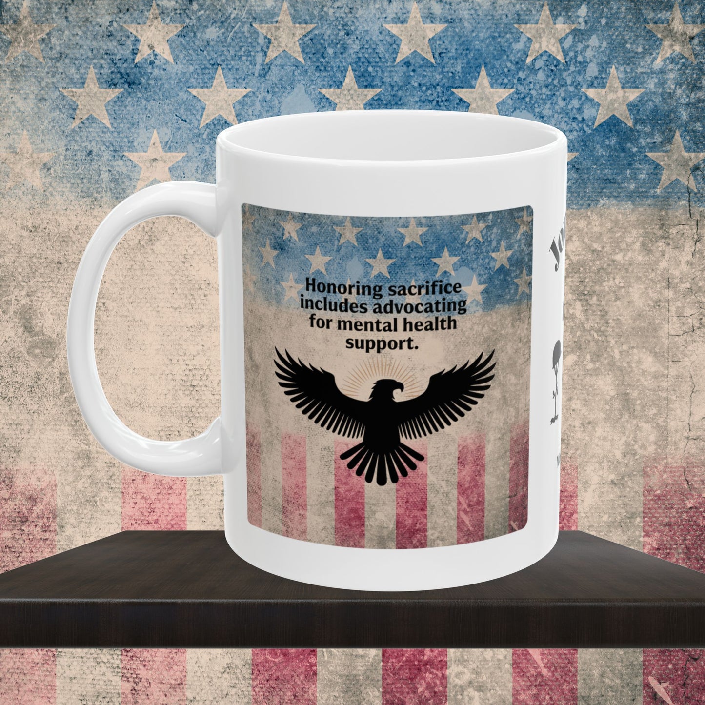 Personalized Memorial Day Mug - "Honoring Sacrifice" PTSD Support Tribute