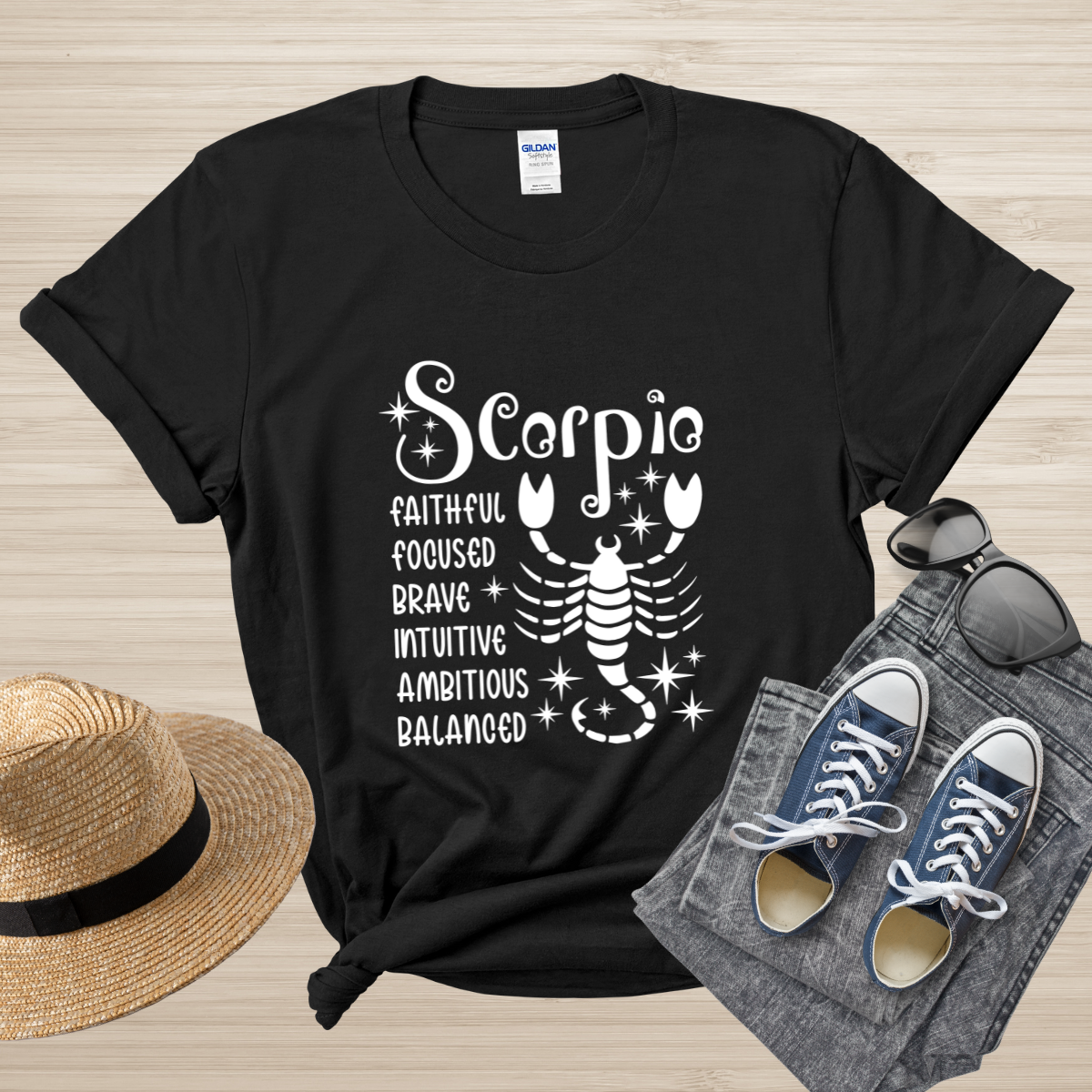 Scorpio Zodiac T-Shirt, astrology horoscope tee, Scorpio birthday shirt gift for men or women