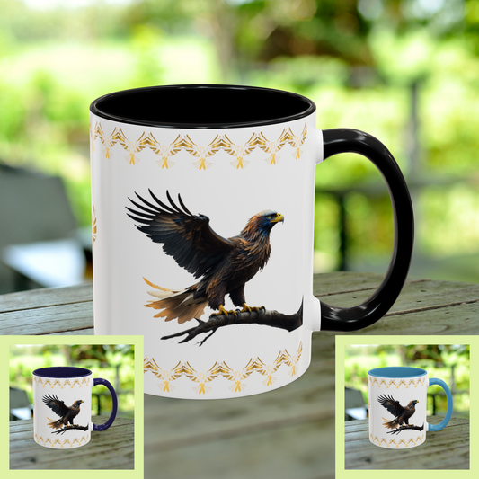Sky Majesty Triumph Mug offering hope, resilience, and empowering strength for mental health support.