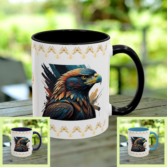 Raptor Resilience Mug with empowerment, strength, and mental wellness to help overcome adversity.