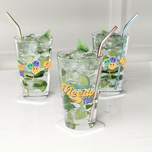 Shop our premium tomorrow needs you retro pint glass 16oz from MySisterIsASurvivor.