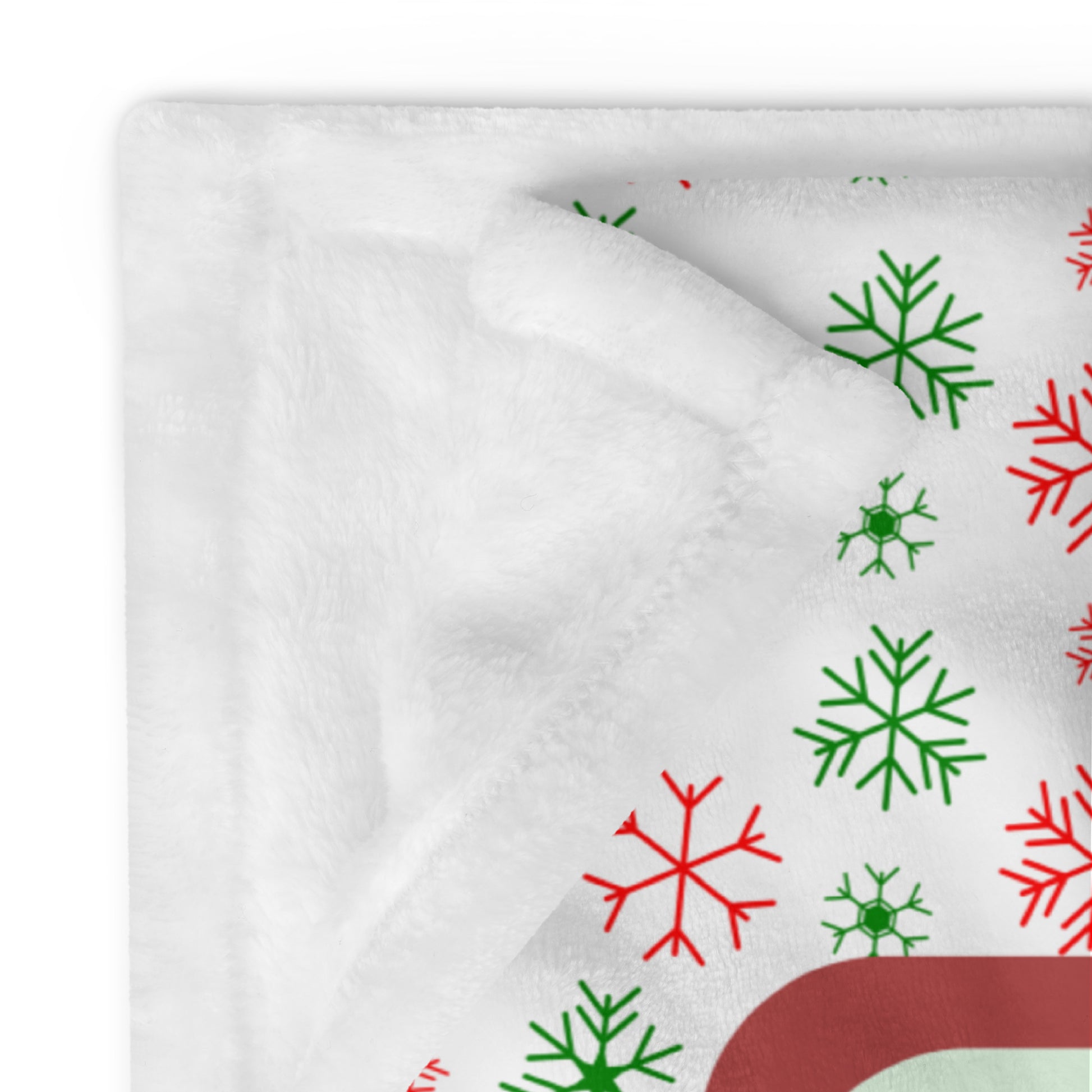 Doberman Pinscher White personalized velveteen Christmas throw Bark The Halls holiday dog lover blanket