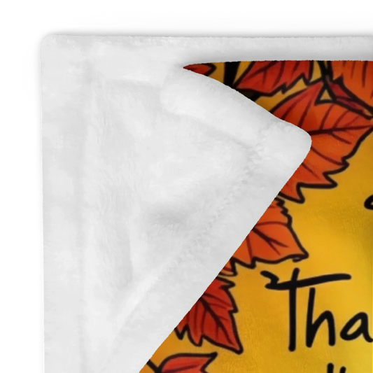 Shop our this thanksgiving velveteen plush blanket featuring the 50" × 60" style option from MySisterIsASurvivor.