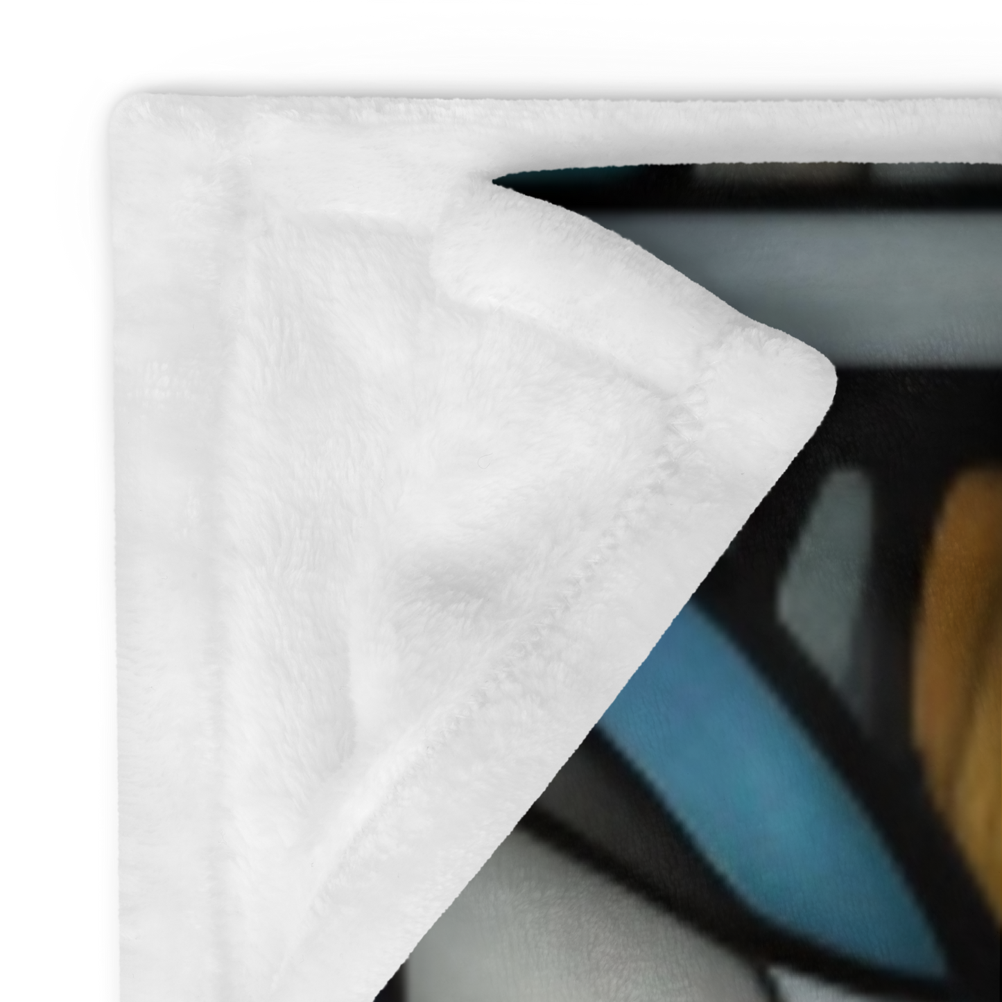 A majestic eagle blanket in stained glass style, offering cozy warmth and peaceful energy.