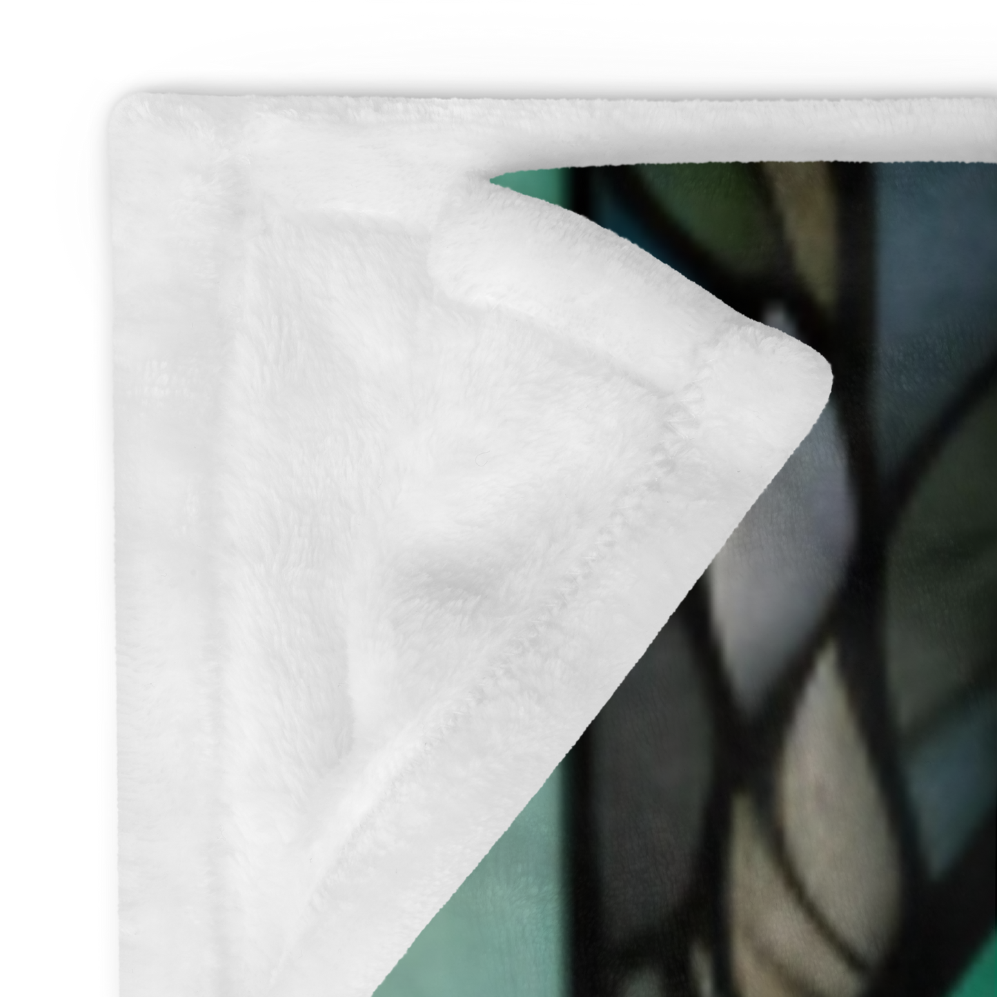 A calming elephant blanket featuring stained glass-inspired design and soothing colors.