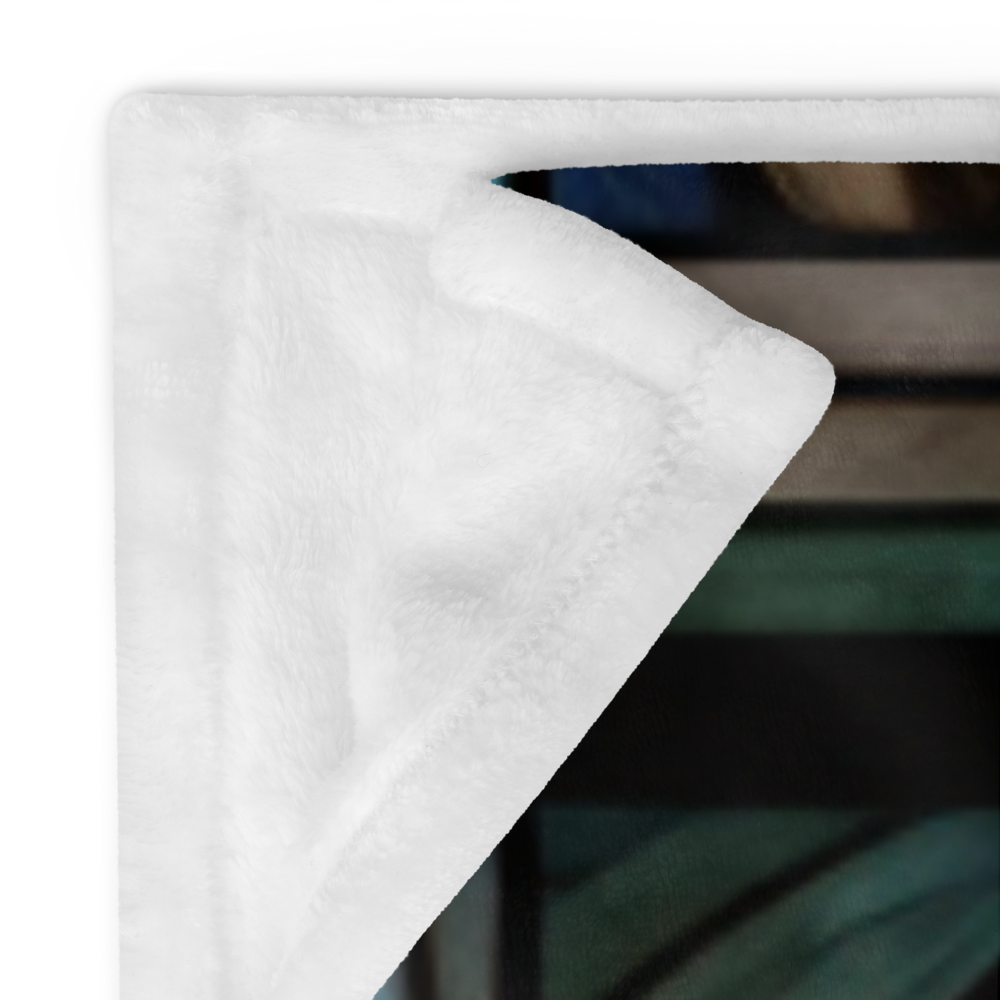 A peaceful horse blanket designed with stained glass art for relaxation and mindfulness.