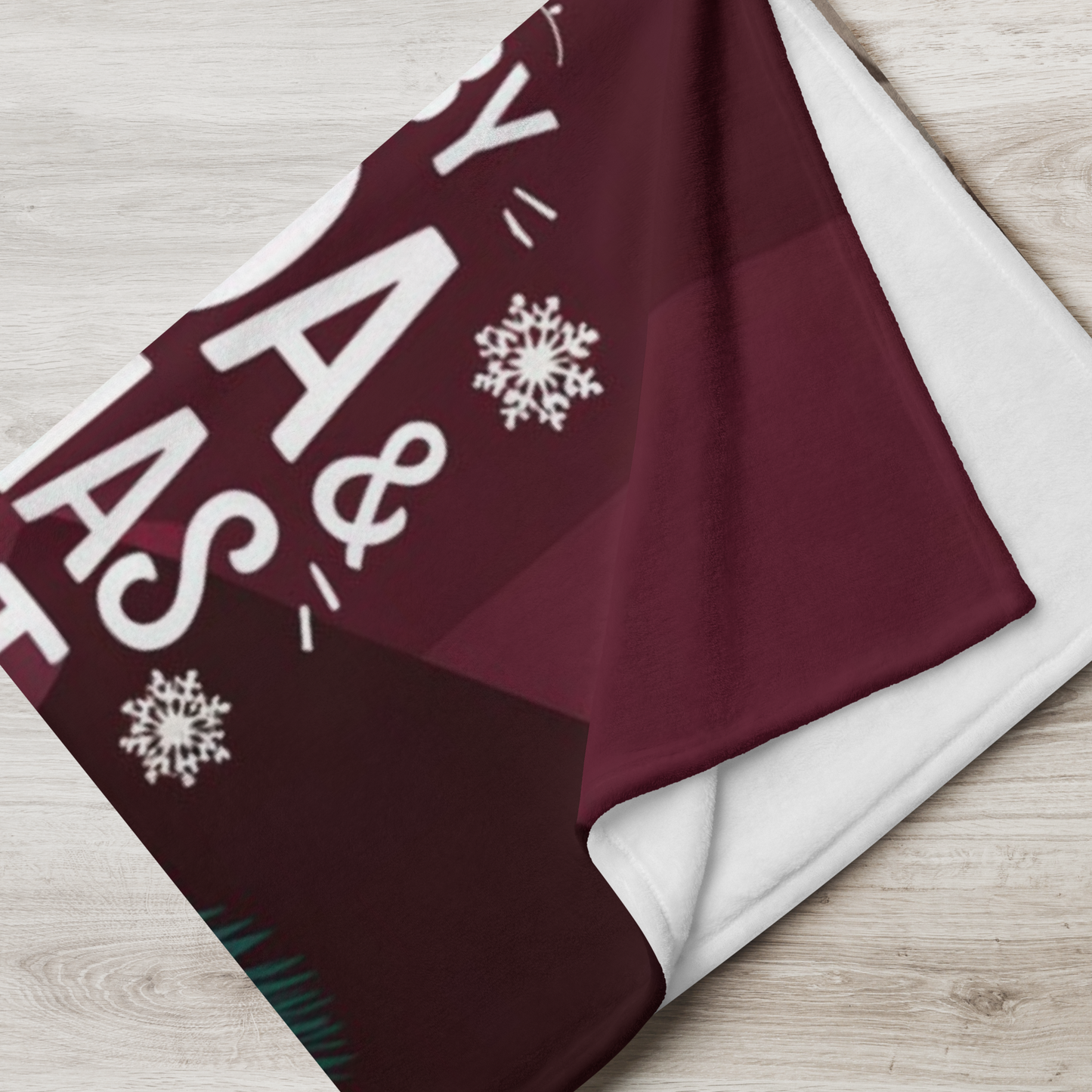 Holiday blanket “Fueled by Cocoa & Christmas Spirit” cozy Christmas throw for warmth and fun